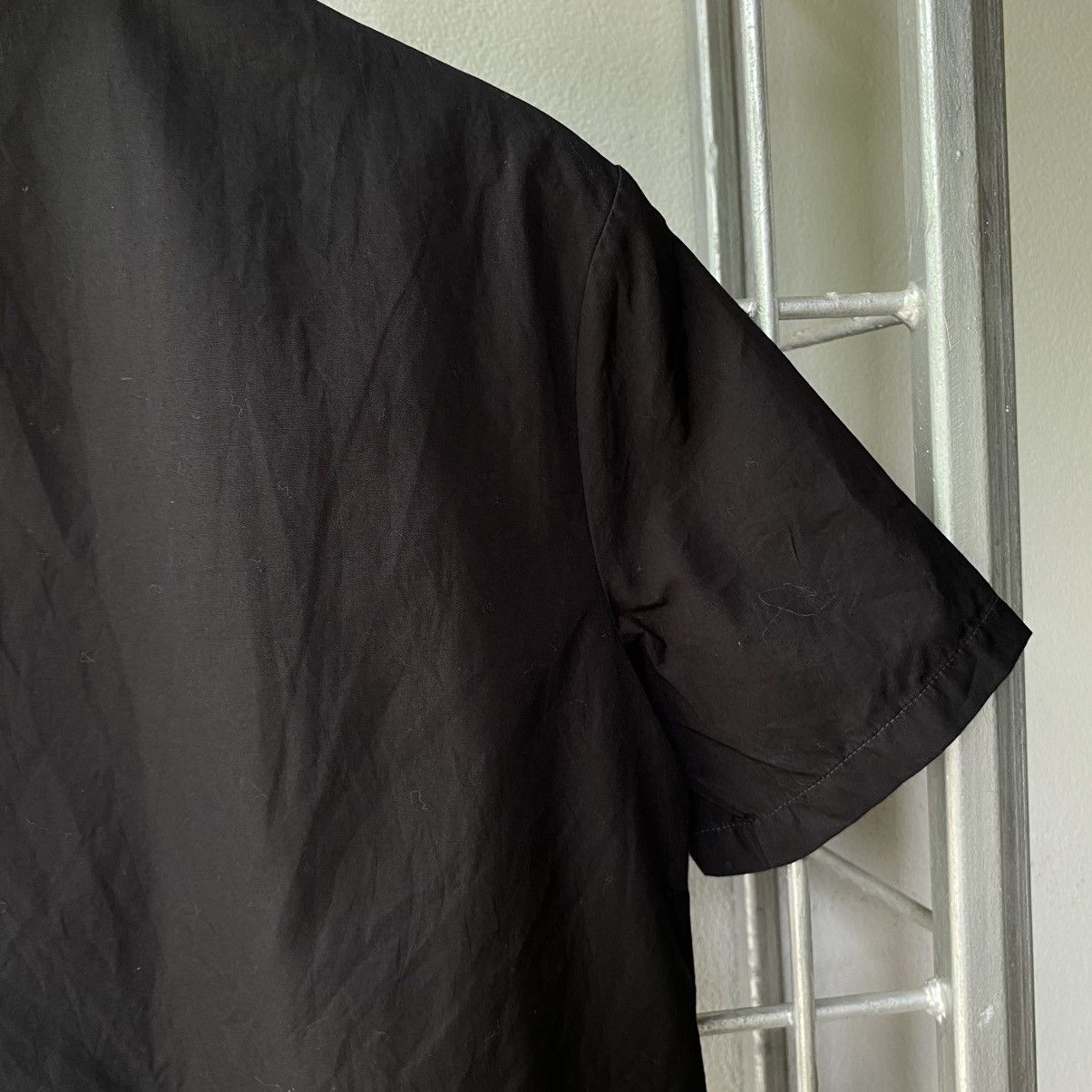 Designer ANTONIO PERNAS Black Short-Sleeve Collared Blouse Size XS / US 0-2 / IT 36-38 - 16 Thumbnail