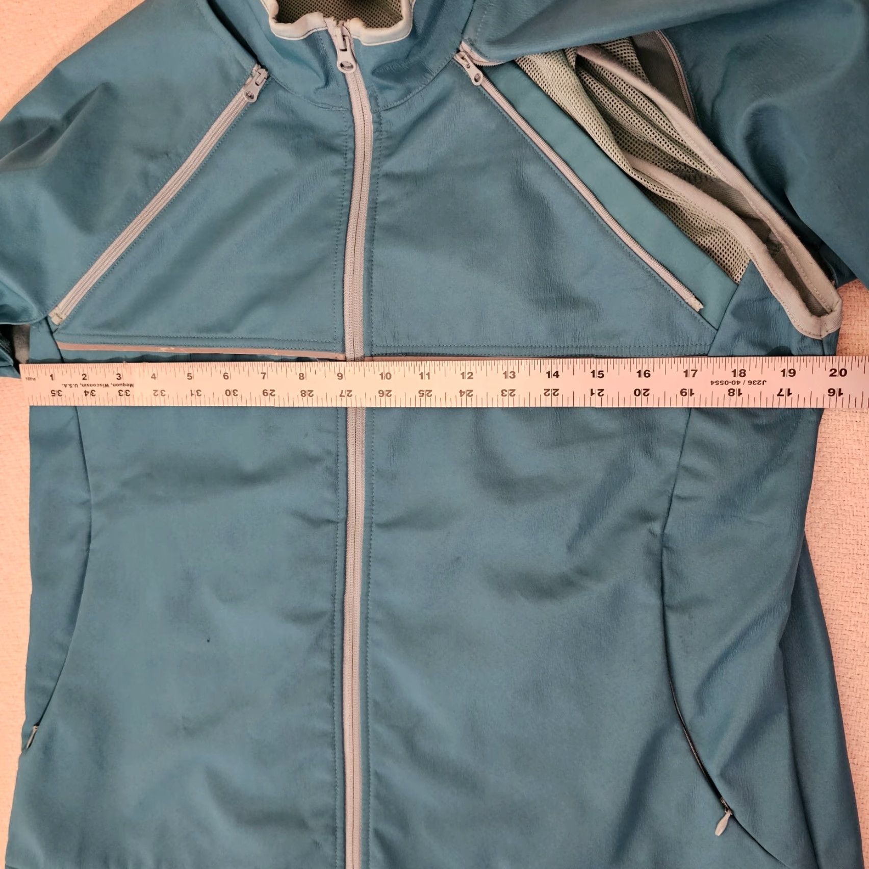 Altea Curves Jacket Size Large Teal Reflective Trim Lightweight Zip Vented Pockets Size M / US 6-8 / IT 42-44 - 5 Thumbnail