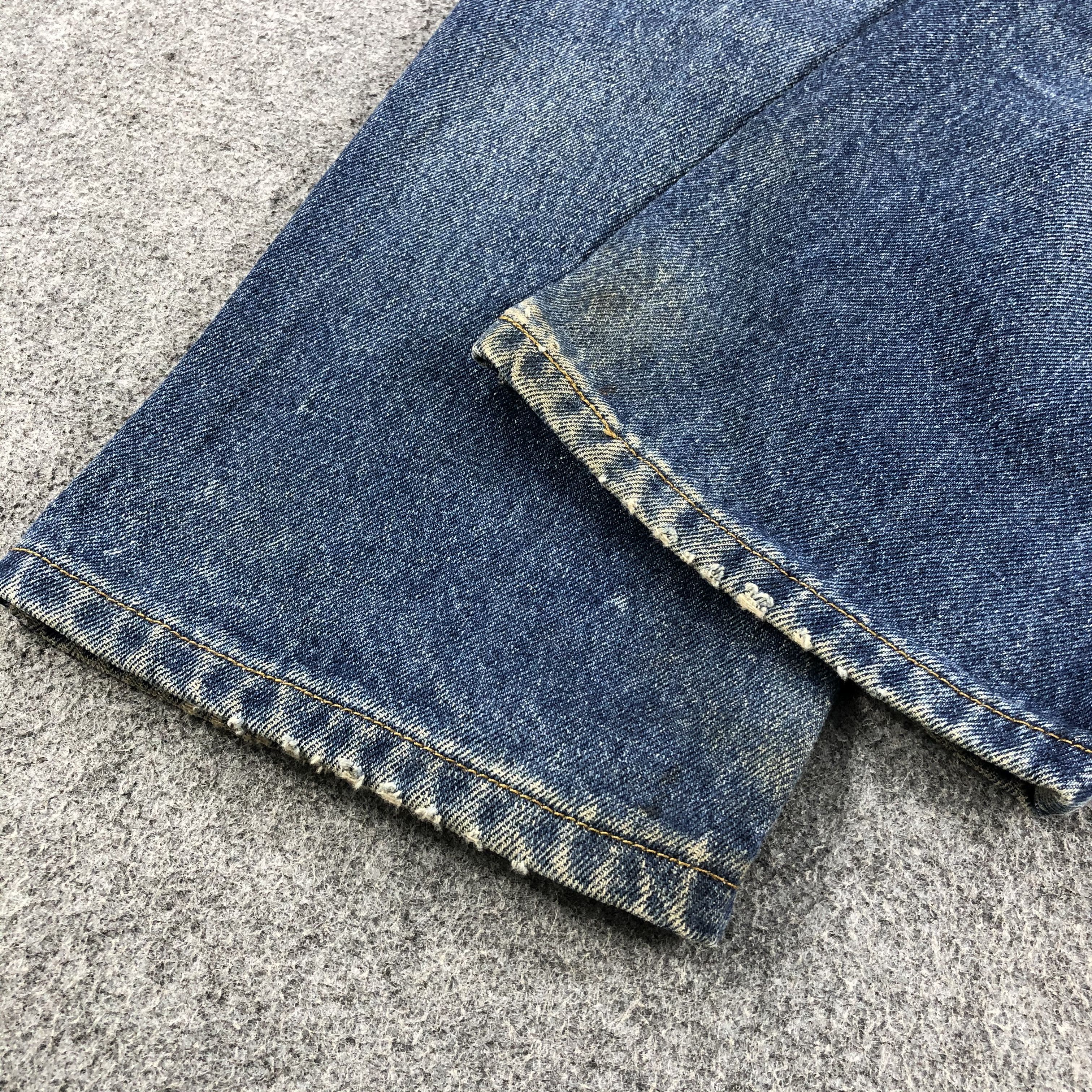 Lee Vintage Blue Wash Ripped Lee Jeans-J1664 Size US 33 - 6 Thumbnail