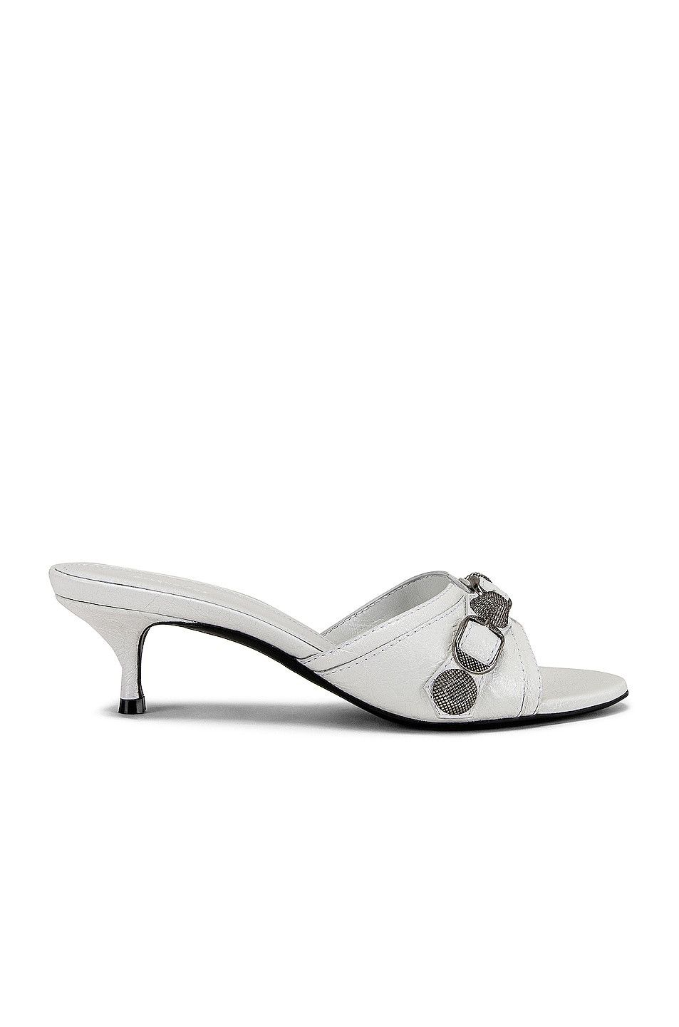 Balenciaga o1w1db10625 Cagole 50mm Sandals in Aged Silver Size US 6 / IT 36 - 1 Thumbnail