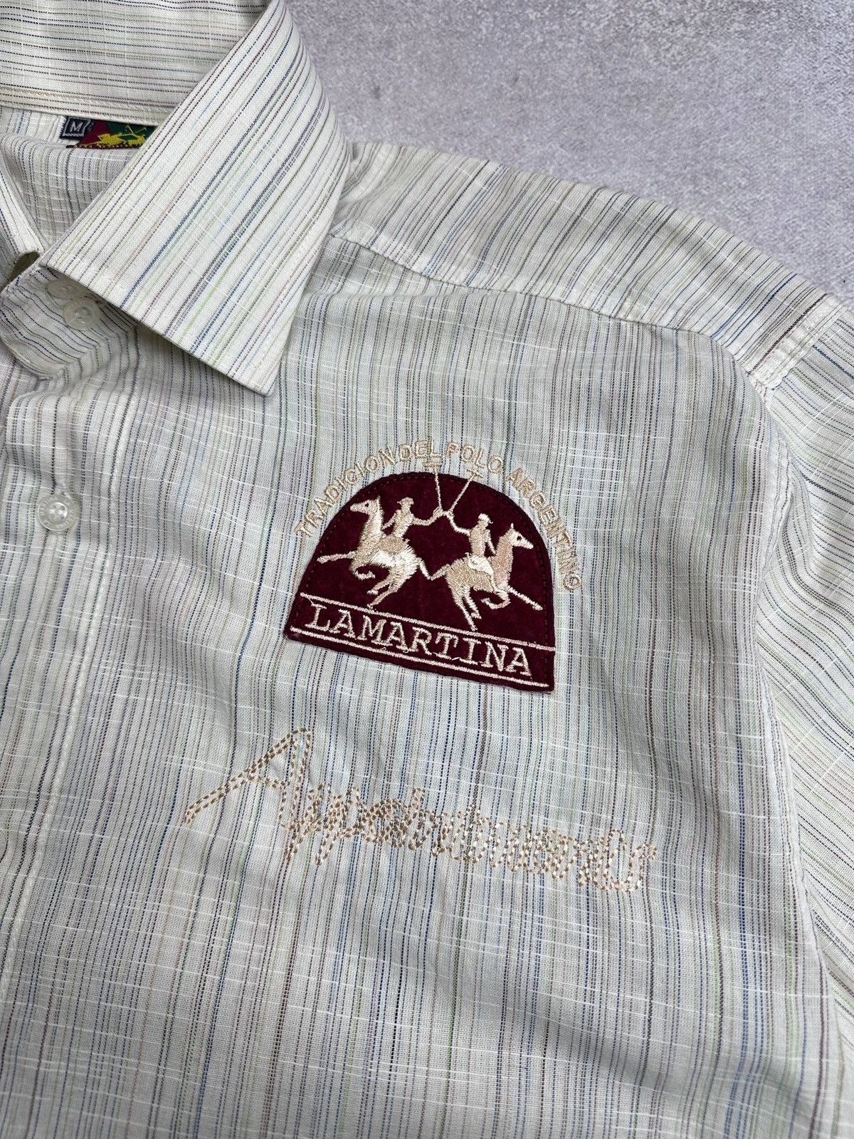 La Martina Vintage La Martina White Polo Club Shirt Rare M Size US M / EU 48-50 / 2 - 5 Thumbnail