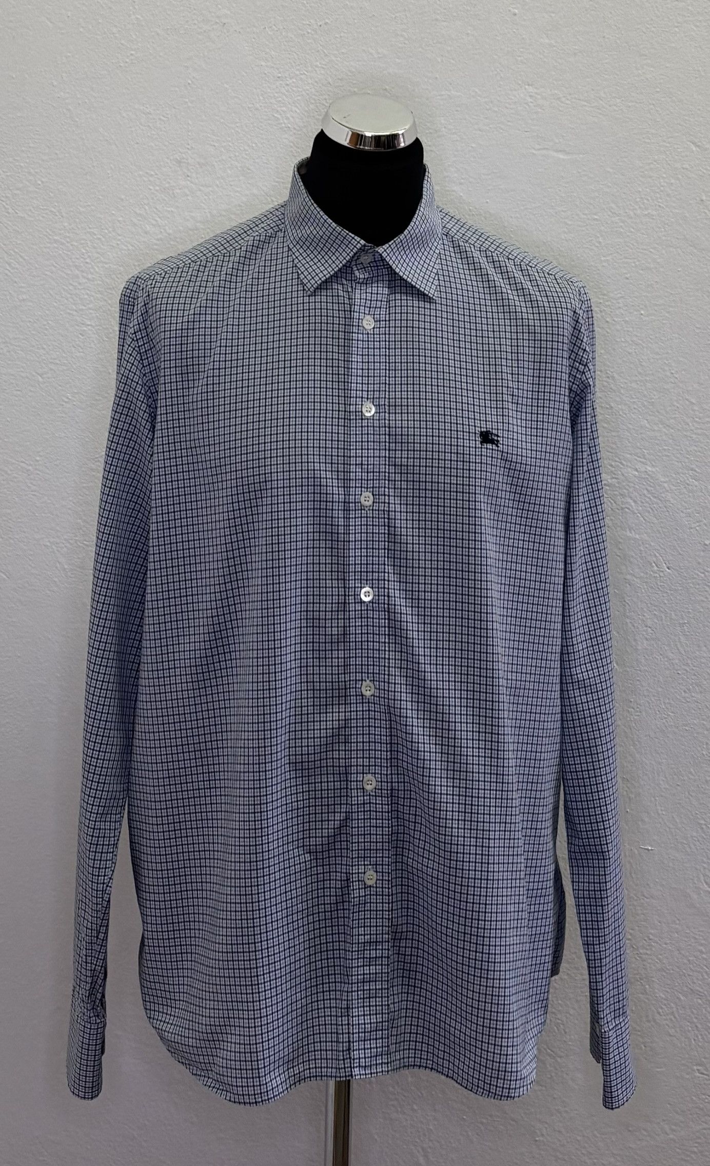 Burberry Blue Shirt Checkered size XXL