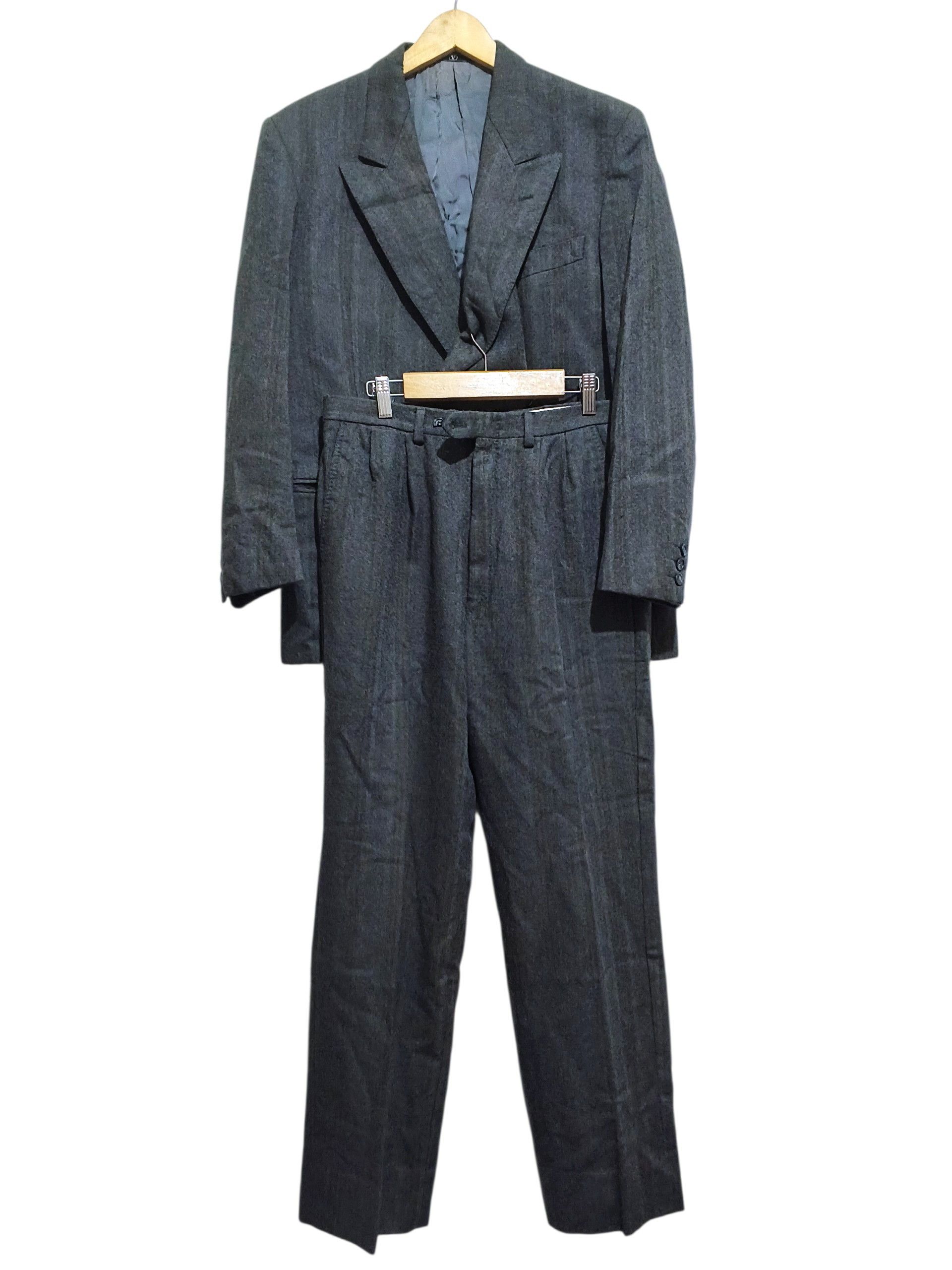 Valentino Valentino Uomo 80-90s Wool Double Breasted suit set up Size 48R - 1 Thumbnail