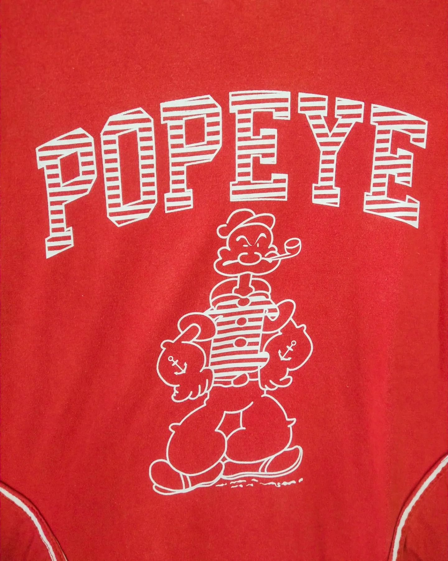 Japanese Brand Popeye Orange Art Cartoon Movie Hoodie Size M / US 6-8 / IT 42-44 - 2 Thumbnail