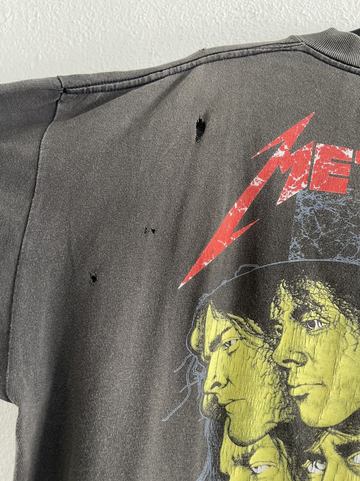 Band Tees Faded Vintage Metallica And Justice for All Brockum Holes Size US L / EU 52-54 / 3 - 6 Thumbnail