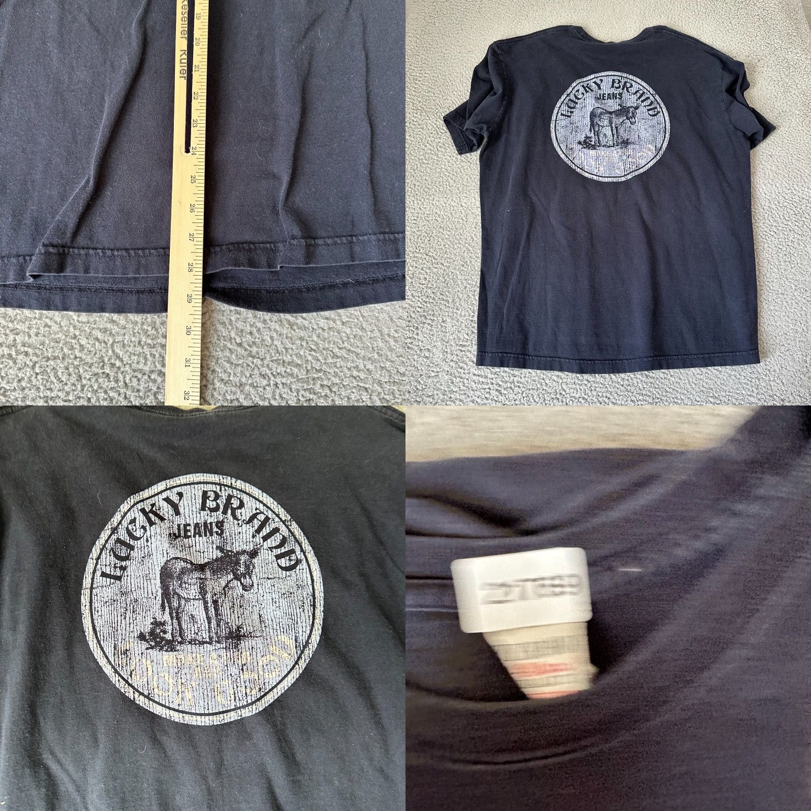 Lucky Brand Lucky Brand Shirt Adult L Blue Crew Neck Cotton Short Sleeve Mens Size US L / EU 52-54 / 3 - 8 Thumbnail