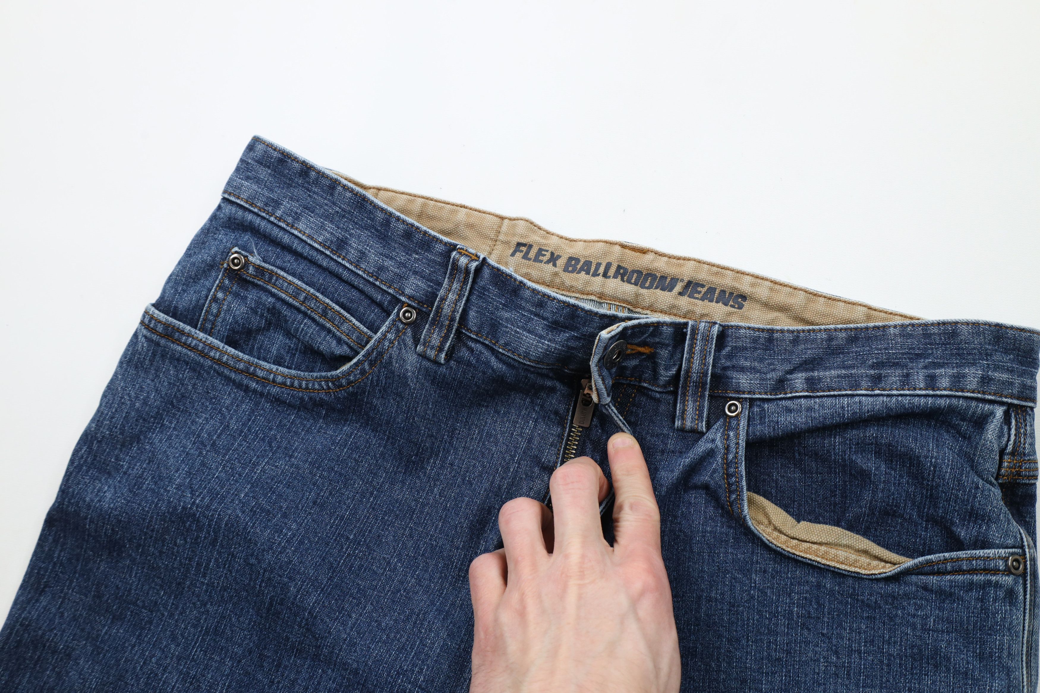 Duluth Trading Company × Vintage Duluth Trading Co Fit Flex Ballroom Workwear Denim Jeans Size US 34 / EU 50 - 7 Thumbnail