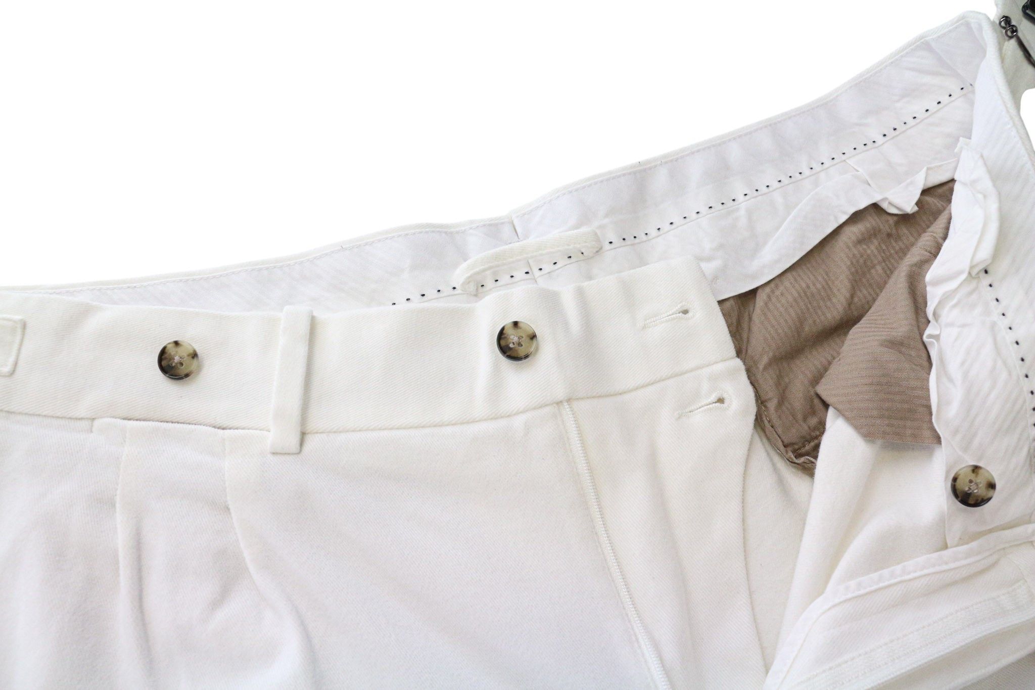 Suitsupply BRADDON UK42R Off-White Cotton Stretch Trousers 78938 Size US 42 / EU 58 - 3 Thumbnail