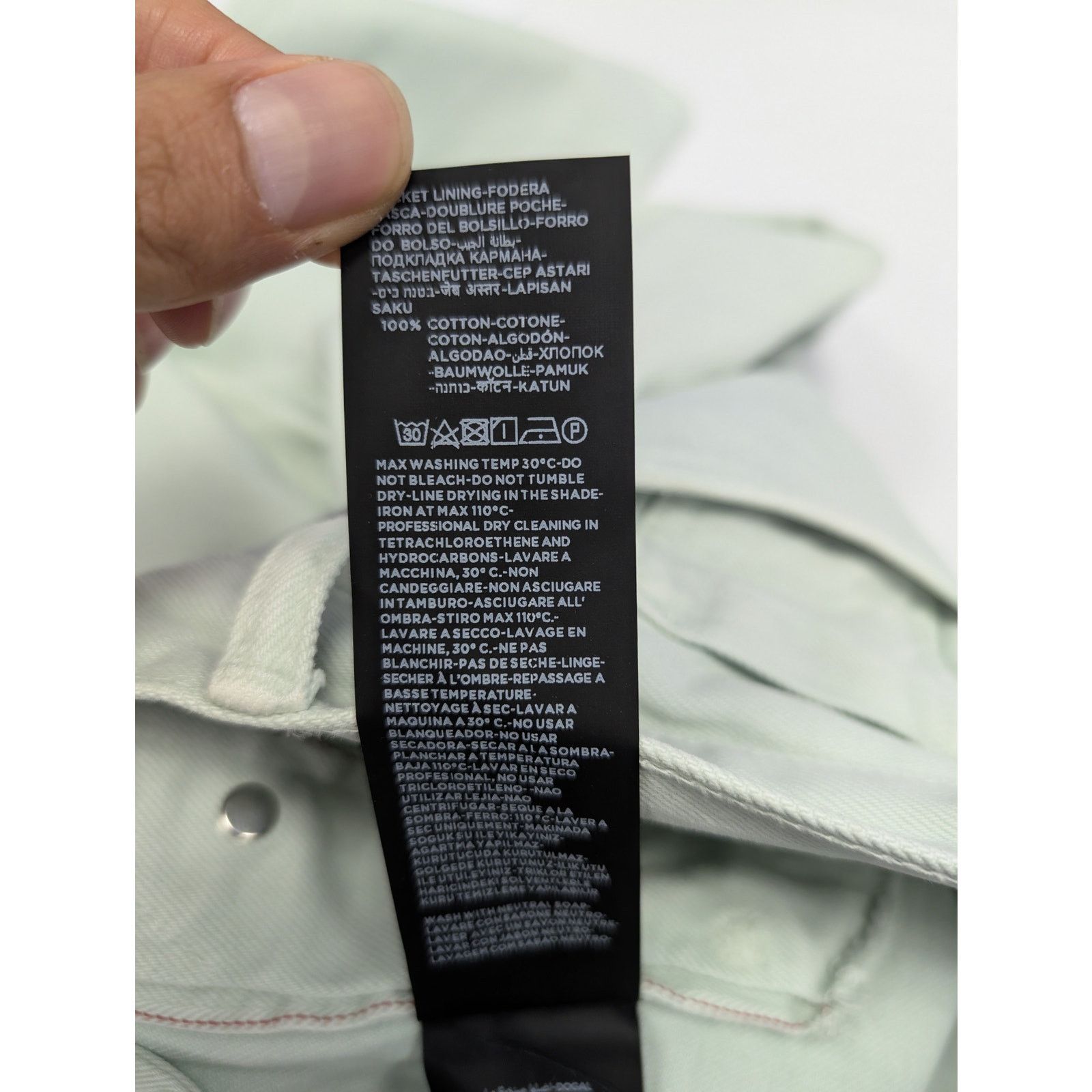 Tom Ford o1rshd1 Slim Denim Jeans in Light Mint Green Size US 30 / EU 46 - 17 Thumbnail