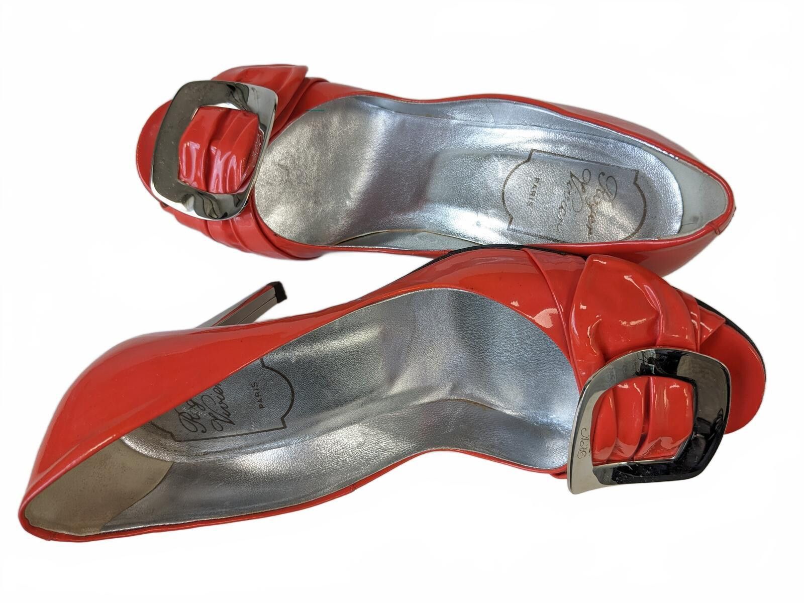 Other Roger Vivier Pumps Women Italy Coral Patent Leather US 7-7.5 Size US 7.5 / IT 37.5 - 6 Thumbnail