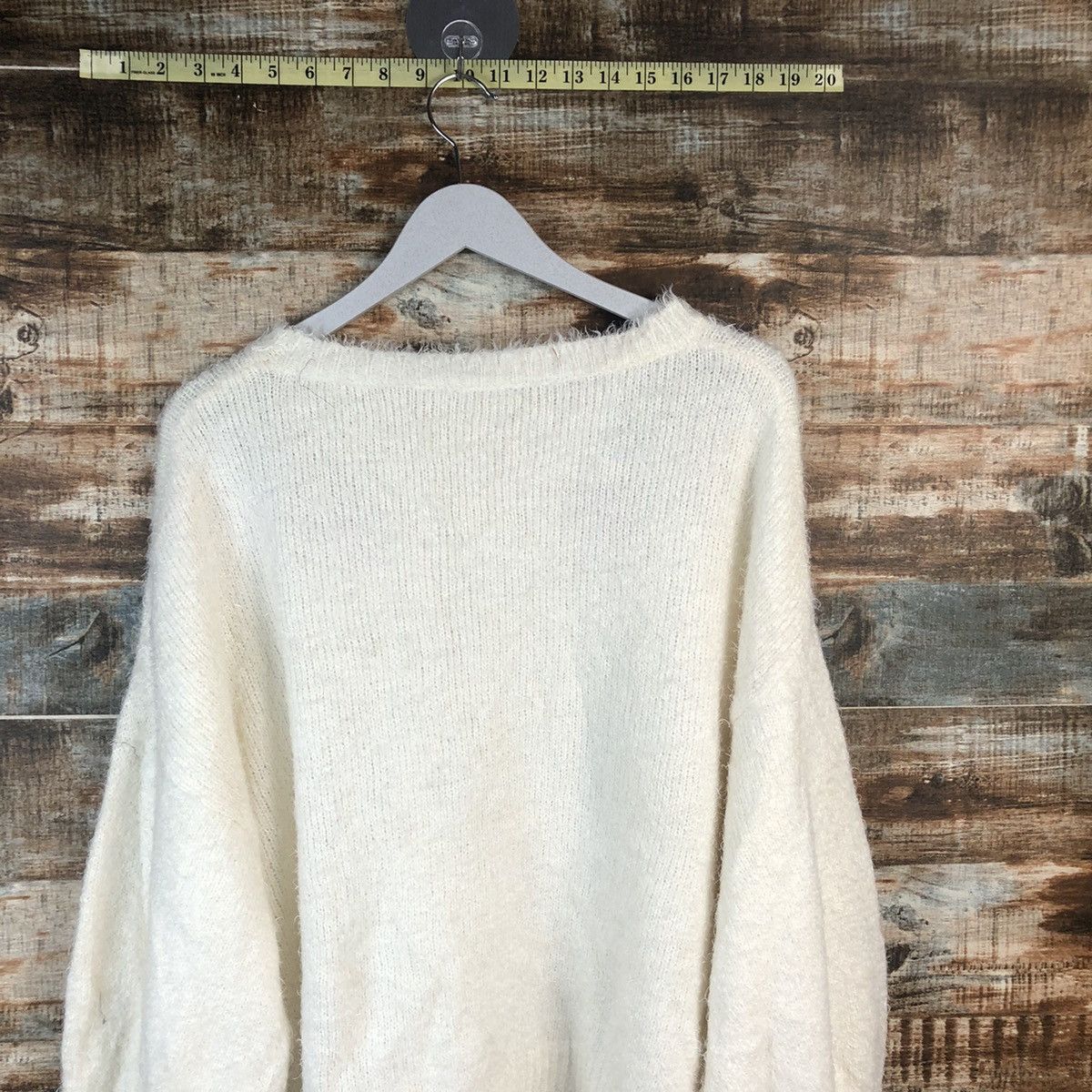 Homespun Knitwear DL GU White vintage mohair shaggy Knitwear #C346 Size XL / US 12-14 / IT 48-50 - 15 Thumbnail