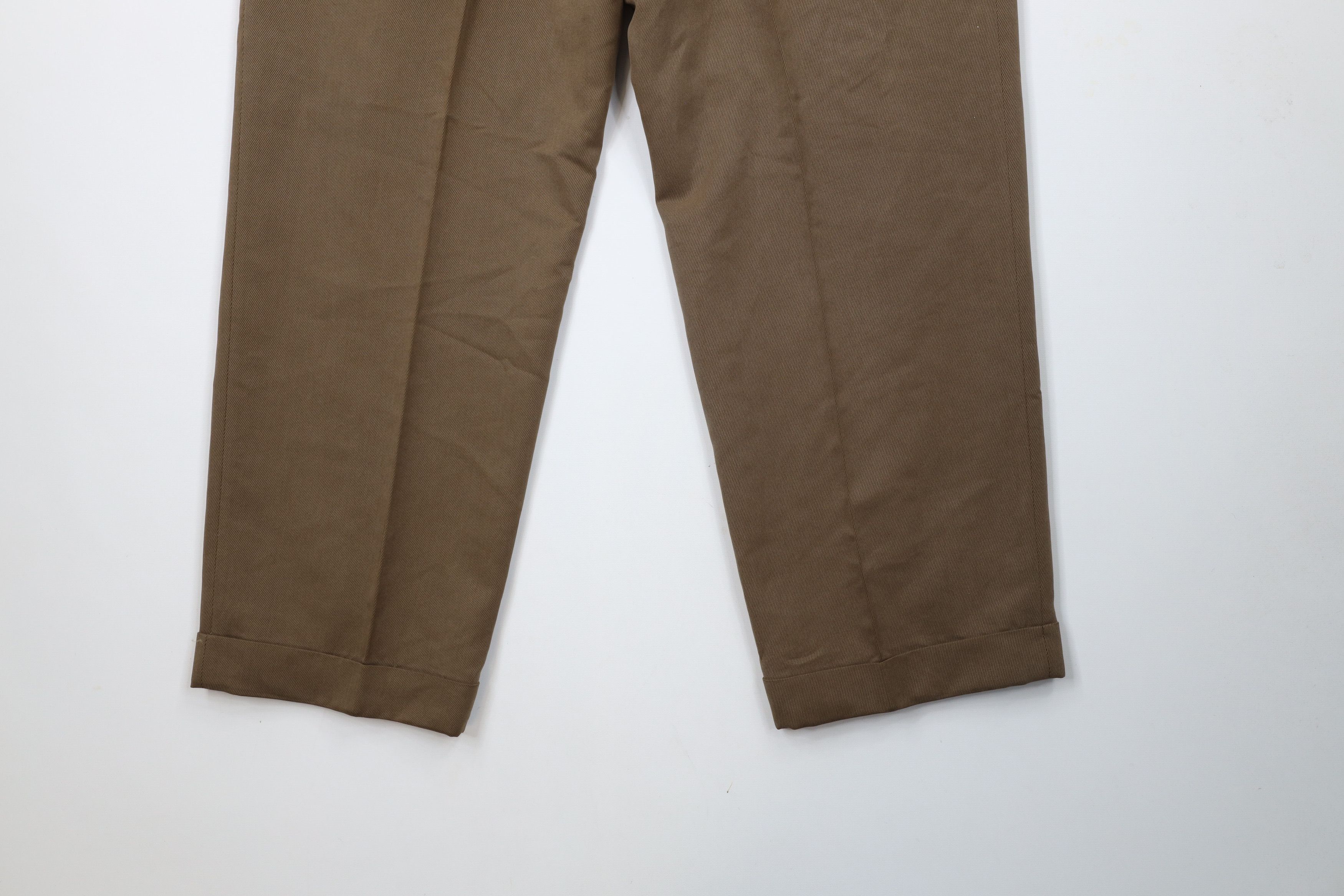 Vintage Vintage 90s Streetwear Pleated Wide Leg Whipcord Chino Pants Size US 34 / EU 50 - 13 Thumbnail