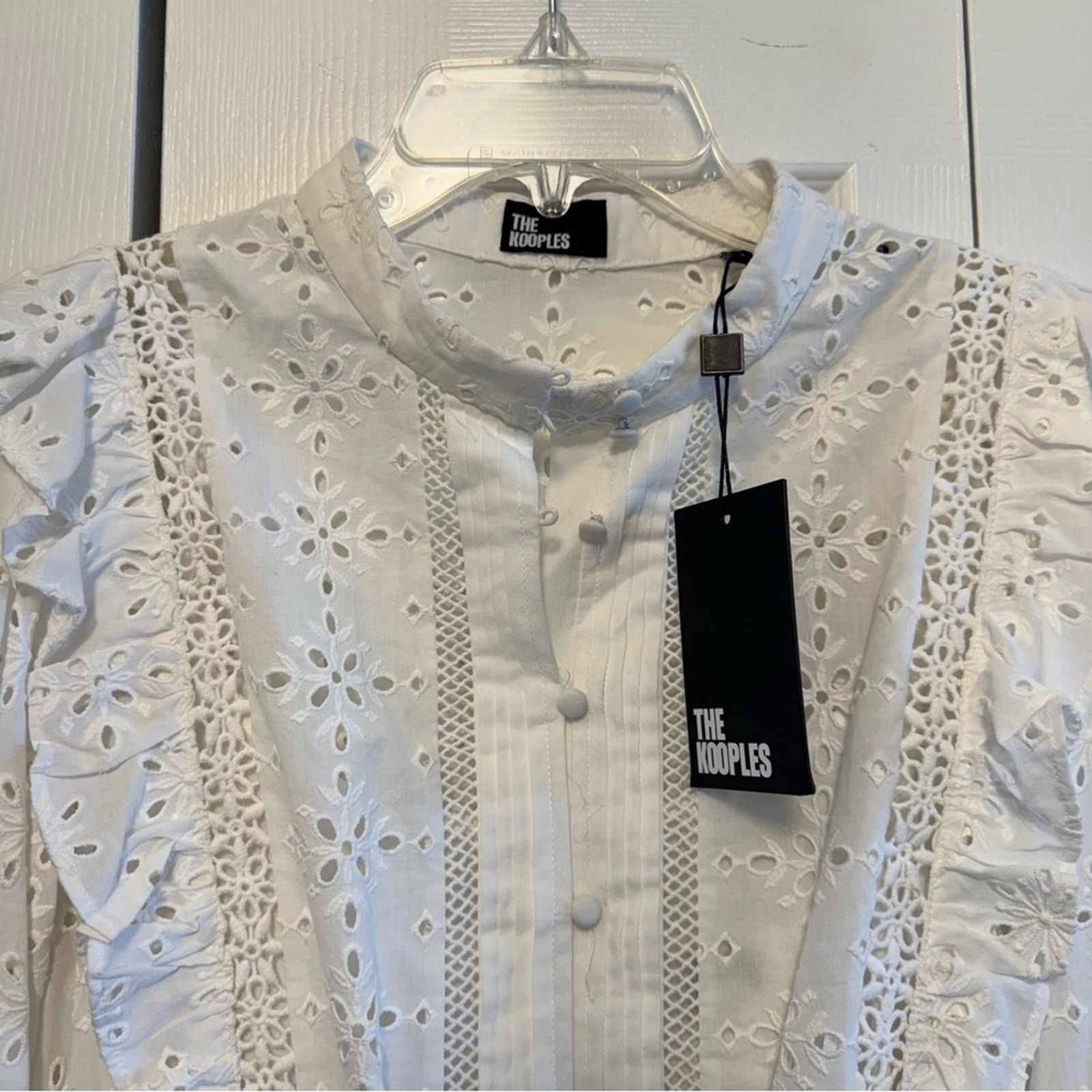 The Kooples NWT! The Kooples White Crochet Buttoned Sundress, Size 1 S Size S / US 4 / IT 40 - 5 Thumbnail