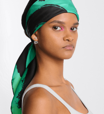 Dior o1w1db10625 Size : OS / Square Scarf in Black/Green Size ONE SIZE - 5 Thumbnail