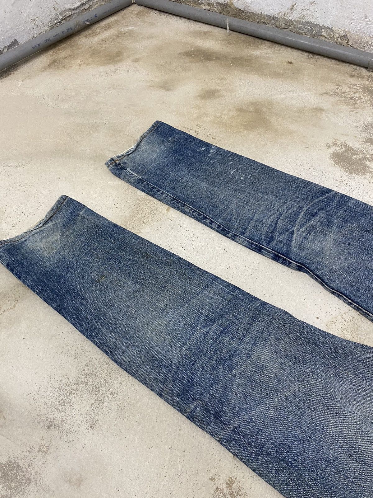 Levi's Levis 505 Japan Market J03 Button Distress Denim Washed Size US 30 / EU 46 - 17 Thumbnail