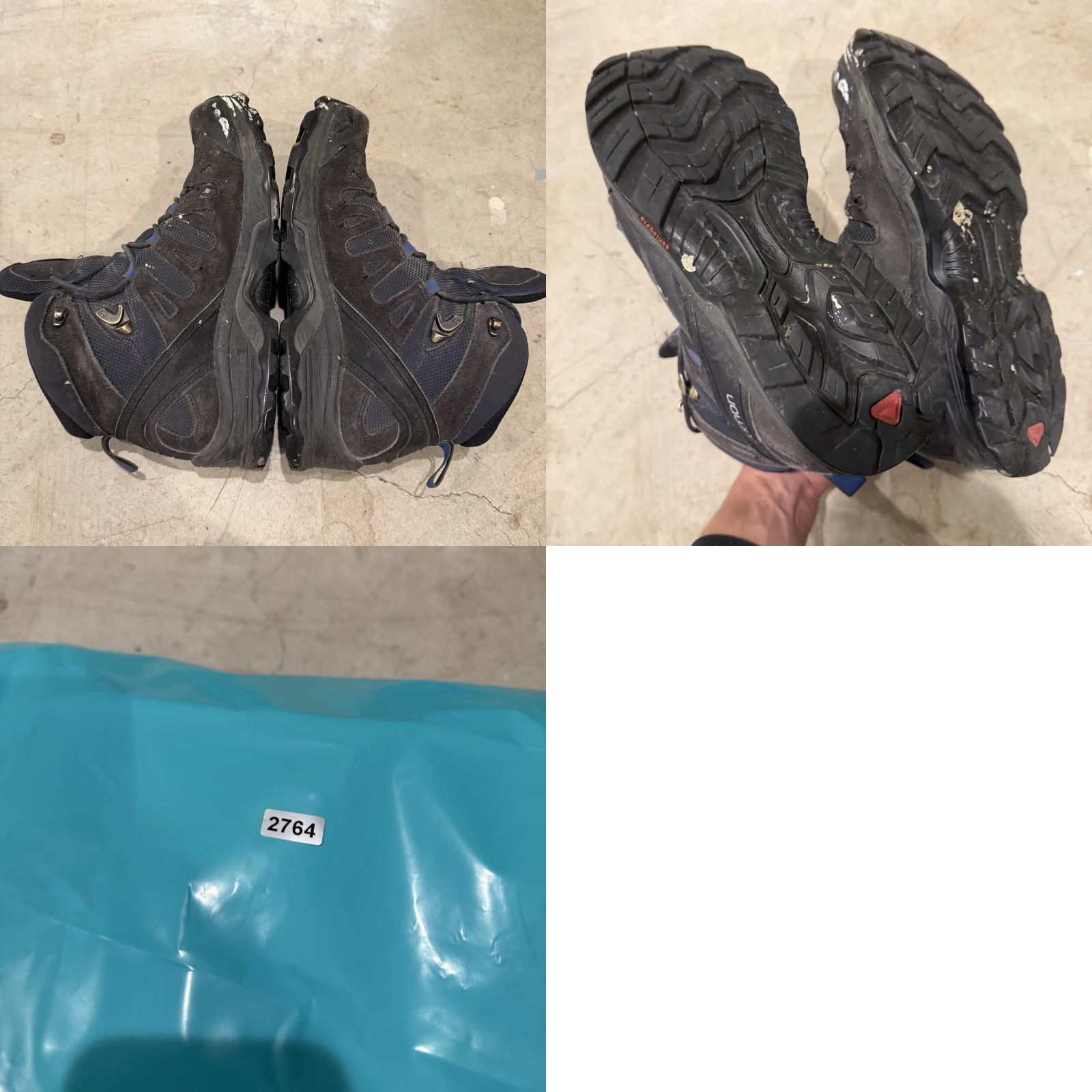 Salomon Salomon Hiking Boots Womens 8.5 Blue GORE-TEX Mid Waterproof Contagrip DISTRESS Size US 7 / IT 37 - 8 Thumbnail