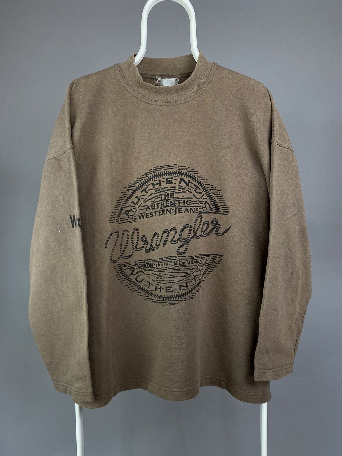 Vintage × Wrangler Wrangler Vintage Crewneck Sweatshirt – Brown Size US XL / EU 56 / 4 - 1 Thumbnail