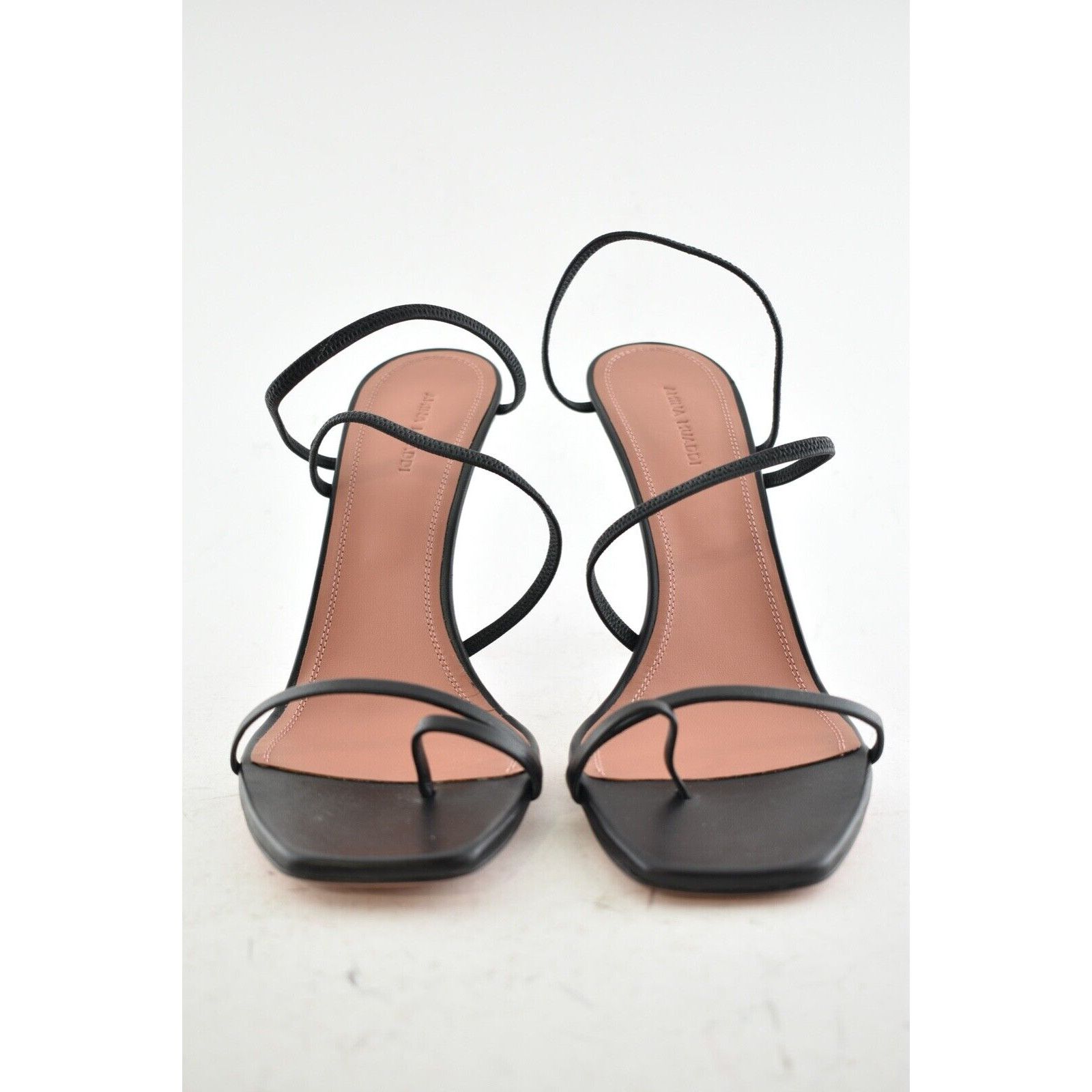 Amina Muaddi Naima Leather Backless Mule Strappy Sandal Heel Pump 42 Size US 12 / IT 42 - 5 Thumbnail