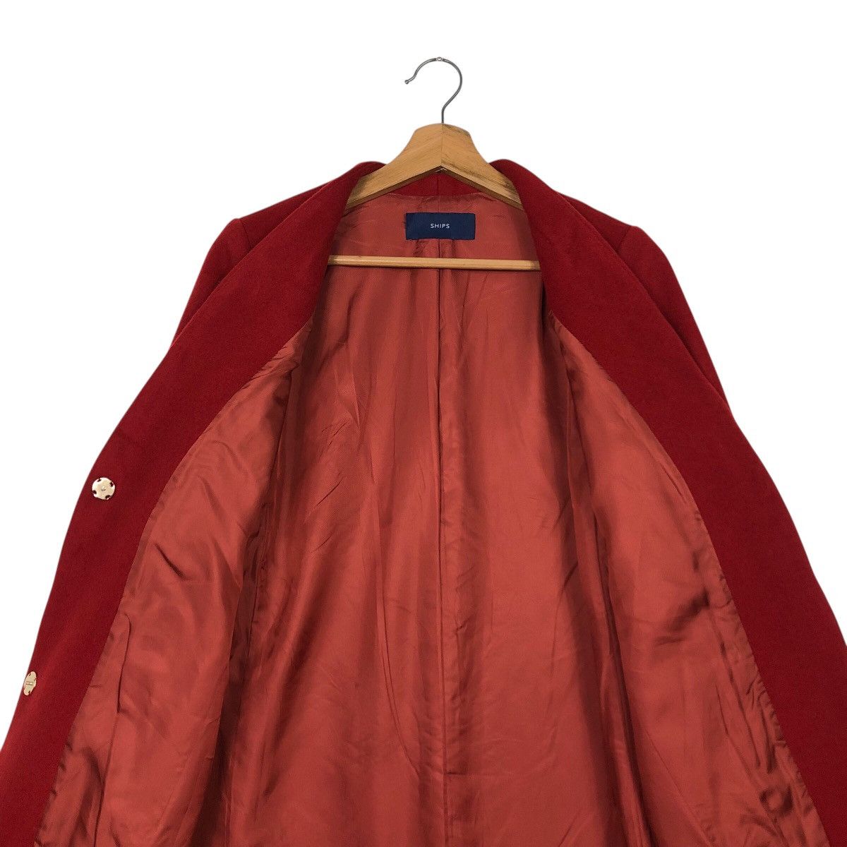 Japanese Brand 📌Rich Red Vintage Long Wool Jacket Ships Issey Miyake Size M / US 6-8 / IT 42-44 - 15 Thumbnail