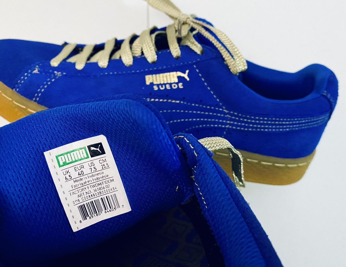 Puma Puma Suede Classic XXI Royal Blue Gum Sole Electric Gold New Size US 7.5 / EU 40-41 - 10 Thumbnail