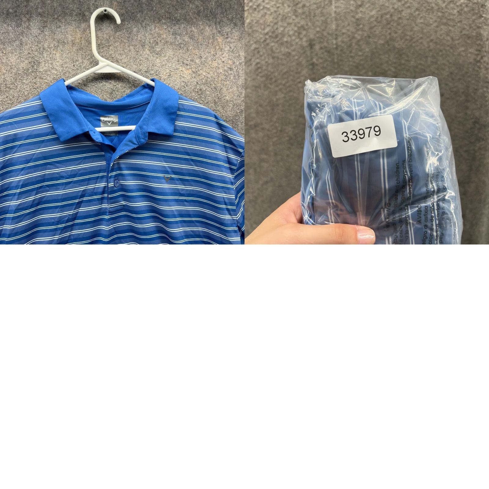 Callaway Callaway Polo Shirt Mens XL Blue Opti Dri Polyester Stripes Golf Extra Large Shirt Short Sleeve Button Logo Striped Casual Sportswear Men Accessories? Size US XL / EU 56 / 4 - 9 Thumbnail
