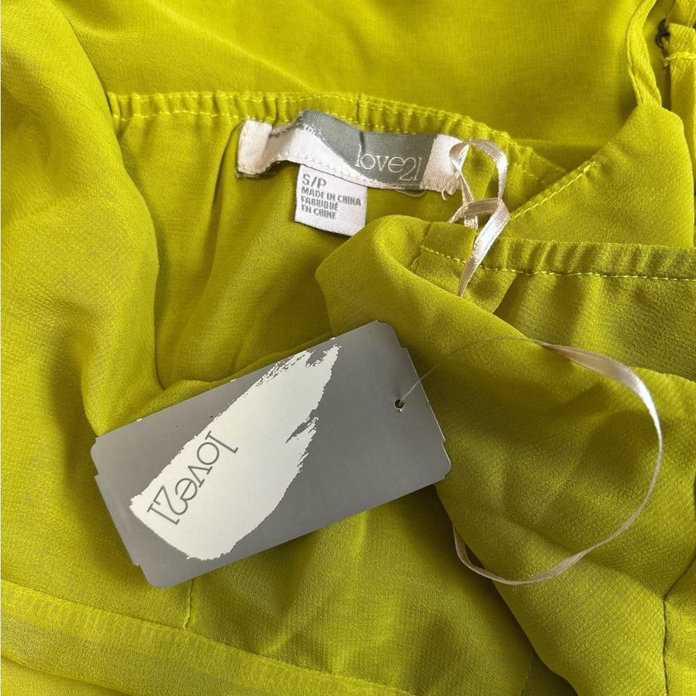 Designer BNWT Love21 Lime Green Maxi Slip Dress Size Small Size S / US 4 / IT 40 - 5 Thumbnail