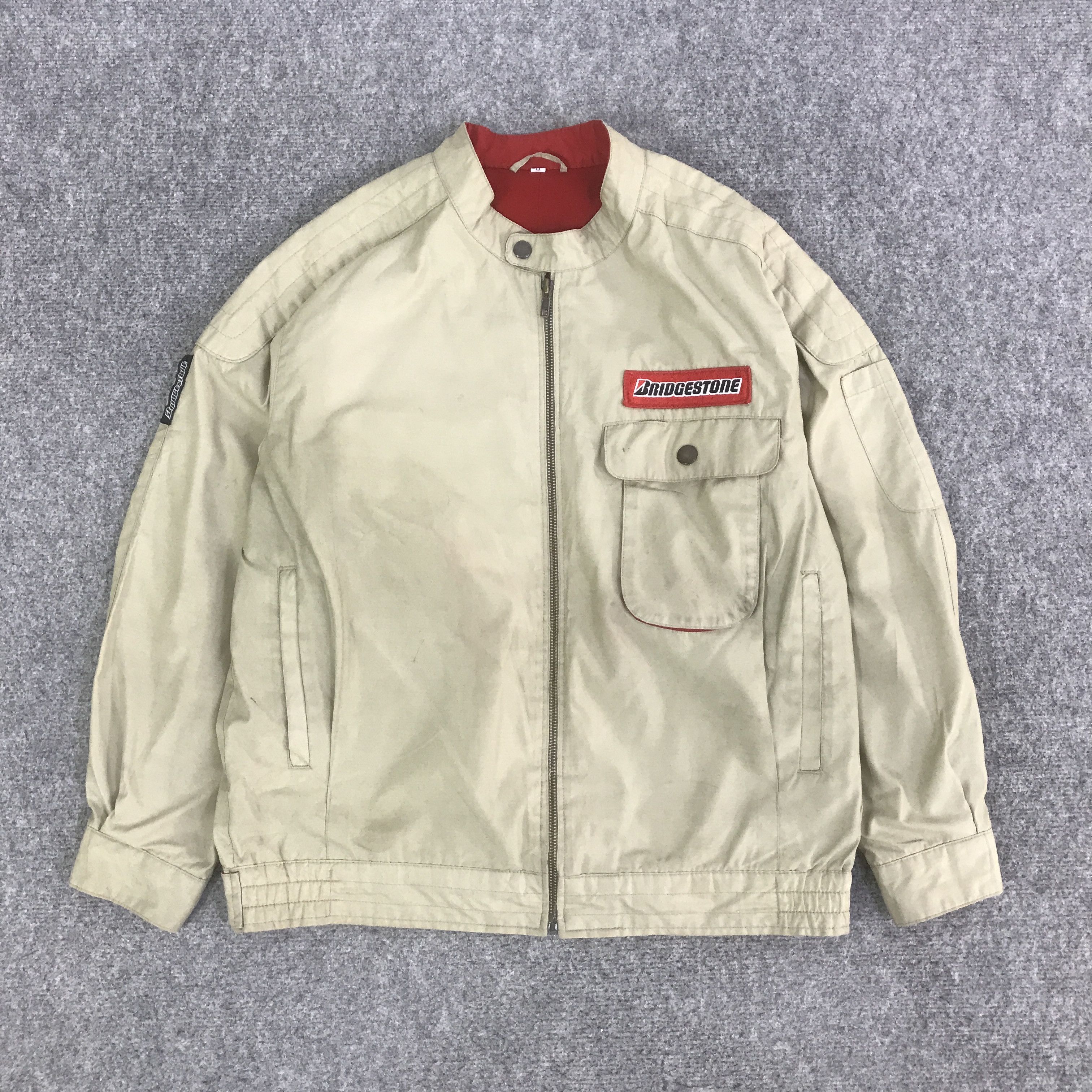 Japanese Brand VTG BRIDGESTONE RACING BOMBER JACKET K128B1 Size US L / EU 52-54 / 3 - 2 Thumbnail