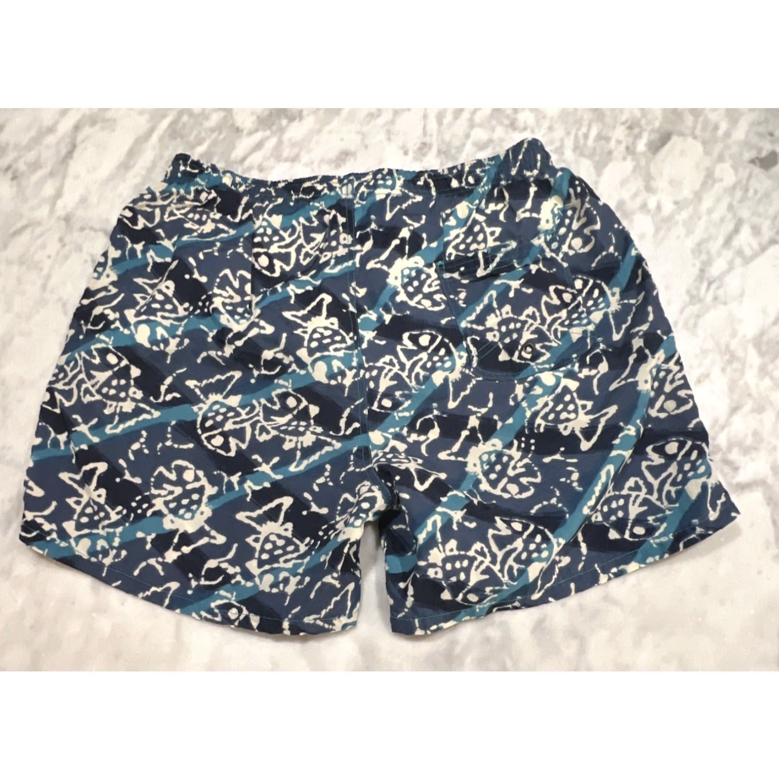 Vintage Weekends Beachwear Men’s Large Lined Swim Trunks Swimsuit Pockets Nylon Drawstr Size US 33 - 5 Thumbnail
