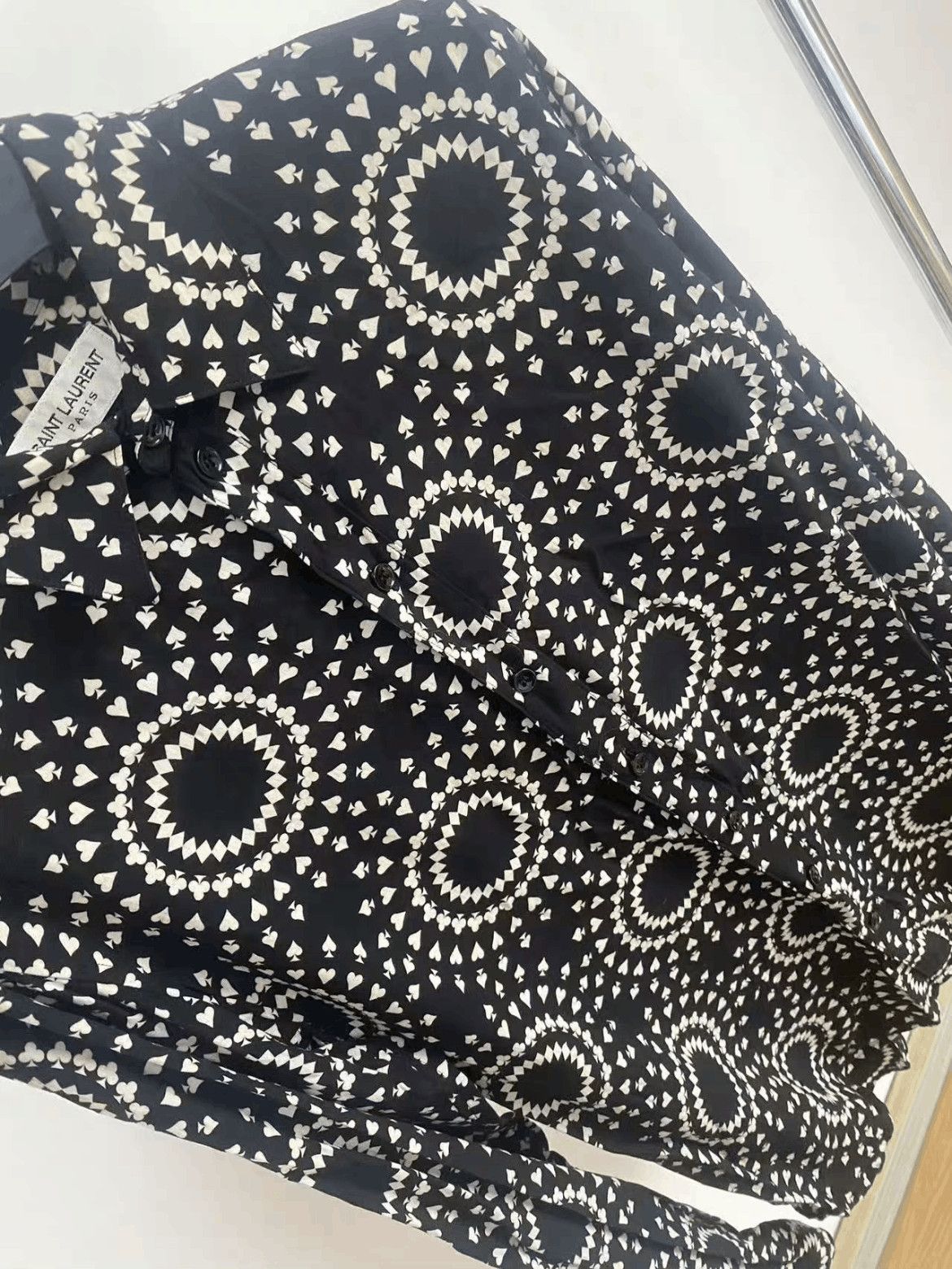 Saint Laurent Paris Sz 38 Saint Laurent Paris 16AW Poker Pattern Shirt Size US S / EU 44-46 / 1 - 2 Thumbnail