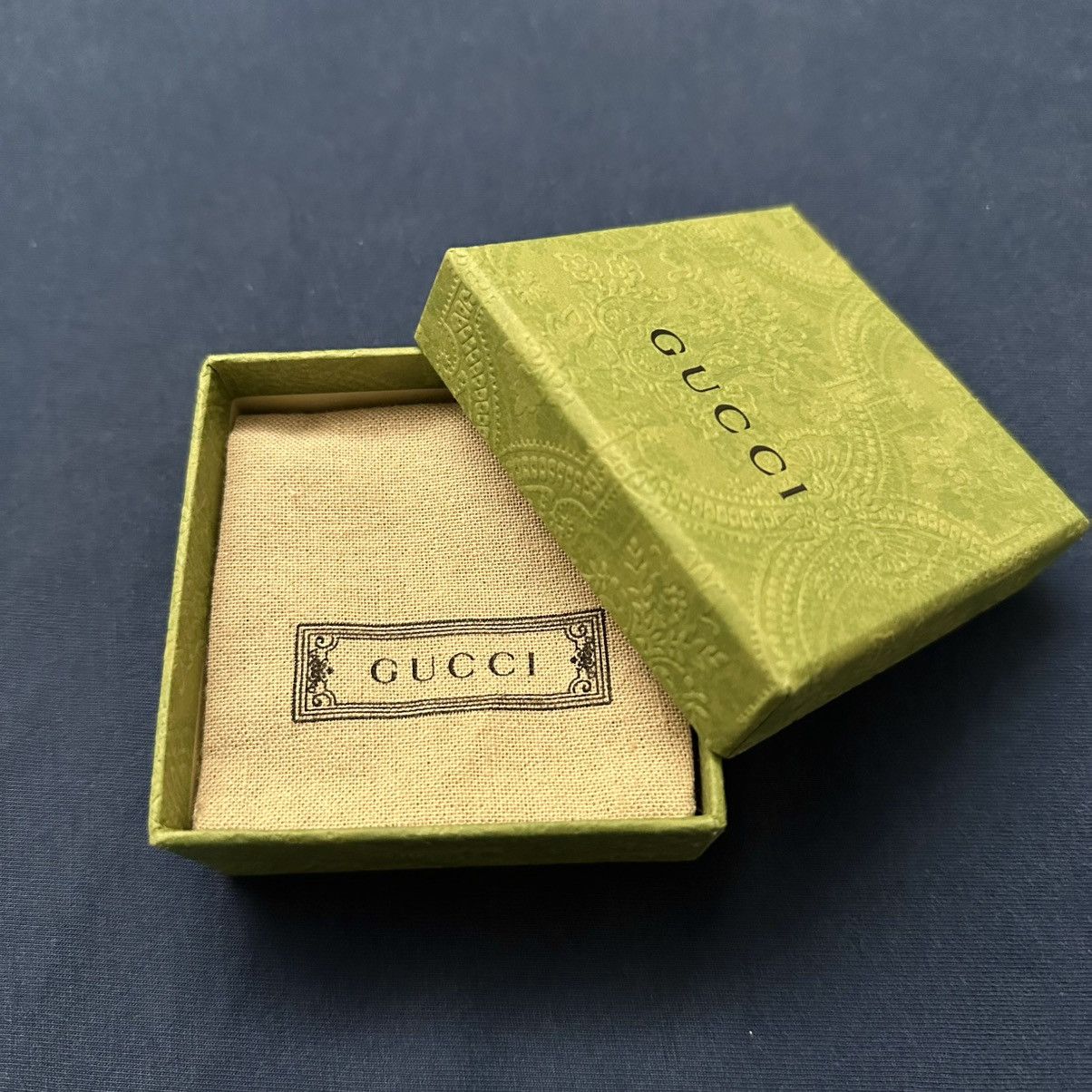 Gucci Gucci Interlocking G Sterling Silver Green Enamel Ring Size ONE SIZE - 9 Thumbnail