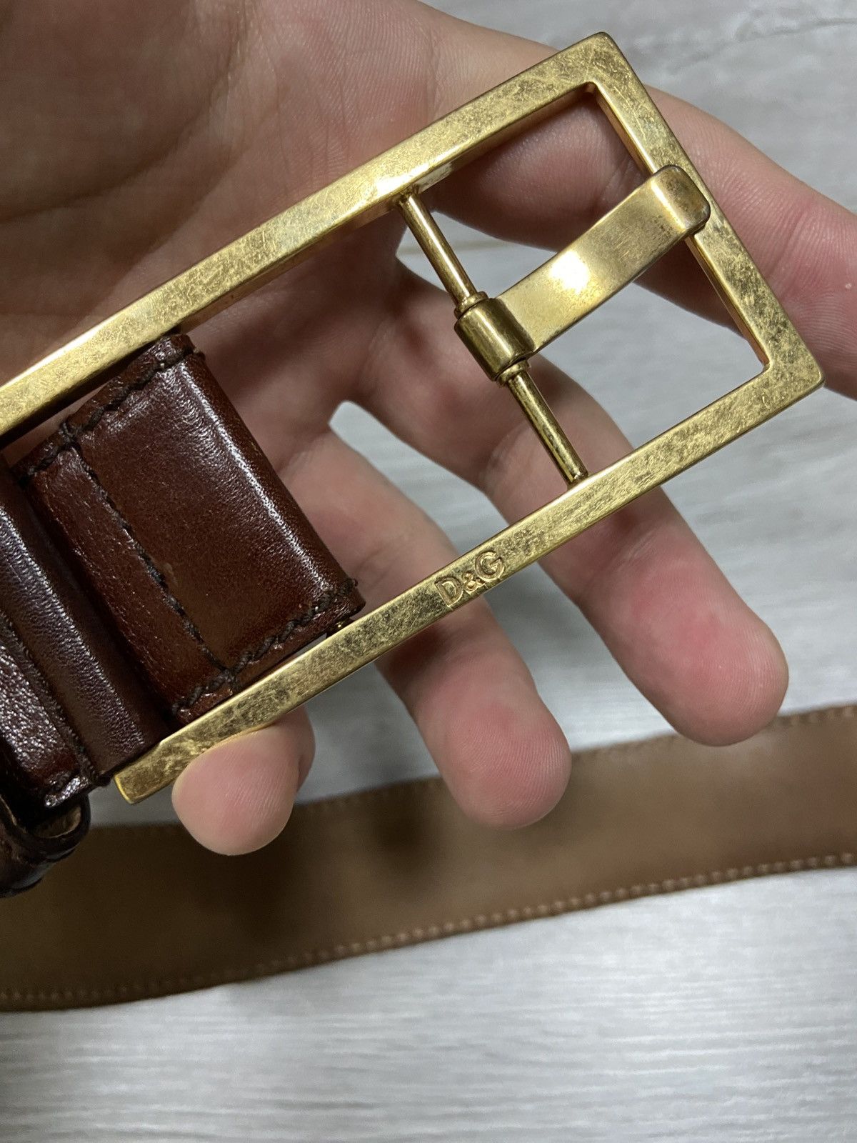 Dolce & Gabbana × Vintage Dolce&gabbana leather D&G vintage belt metal buckle Size ONE SIZE - 2 Thumbnail