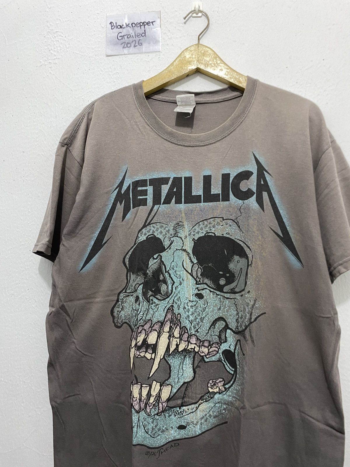 Metallica Rare Metallica Pushead Gildan 2011 Size US L / EU 52-54 / 3 - 3 Thumbnail