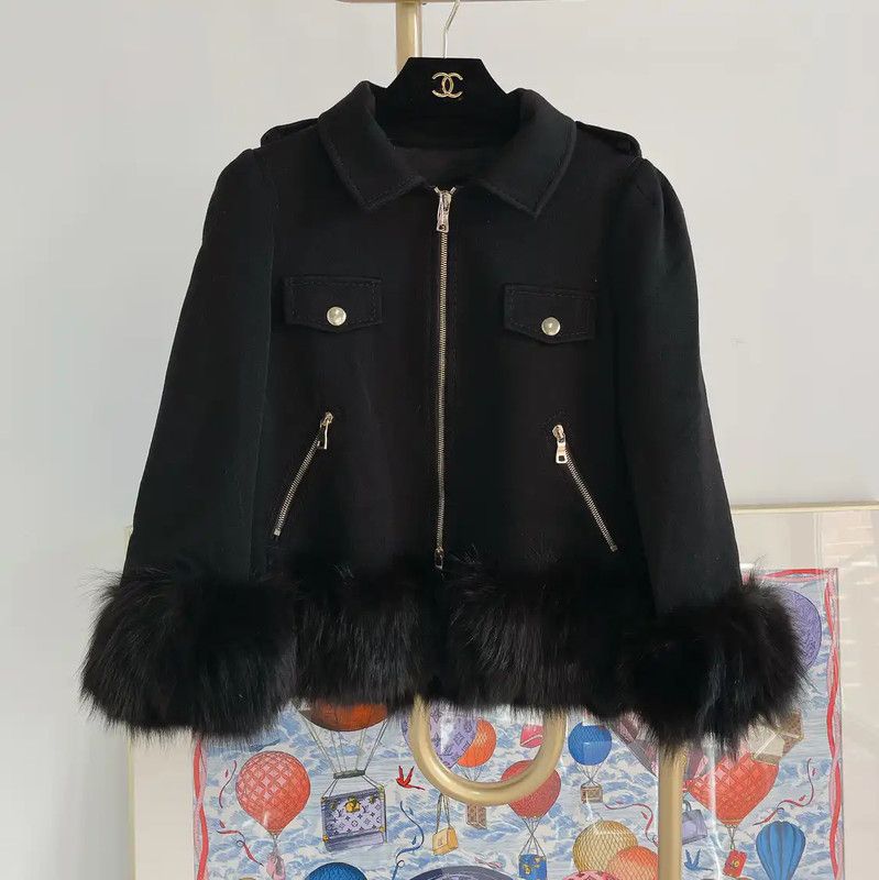 Moschino Moschino Women’s Black Wool Fall Jacket 0089 Size M / US 6-8 / IT 42-44 - 1 Thumbnail