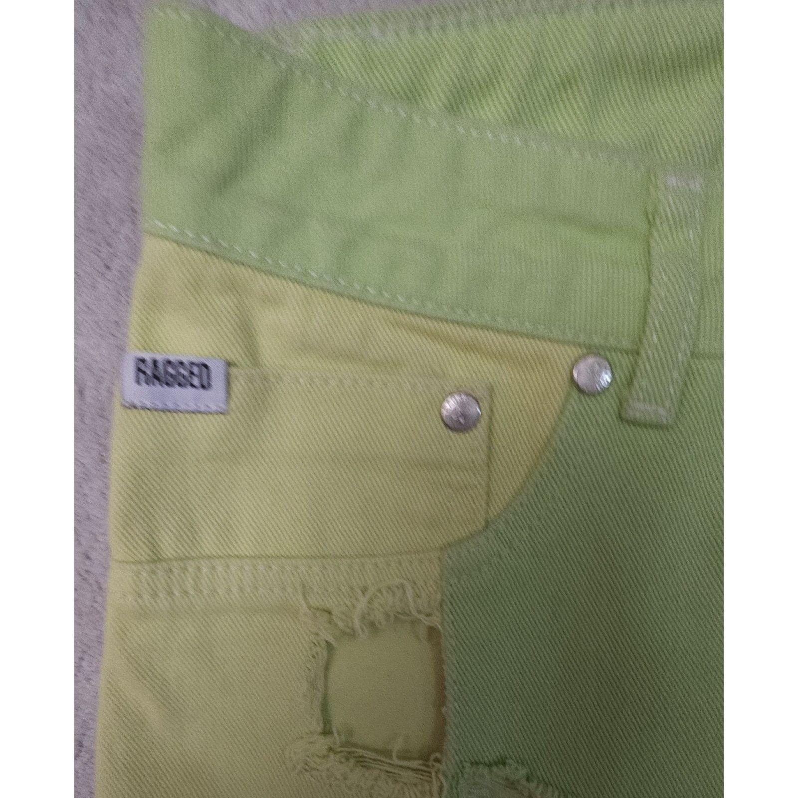 The Ragged Priest Ragged Priest CLACKER DAD JEAN neon green Size 28 Size 28" / US 6 / IT 42 - 9 Thumbnail