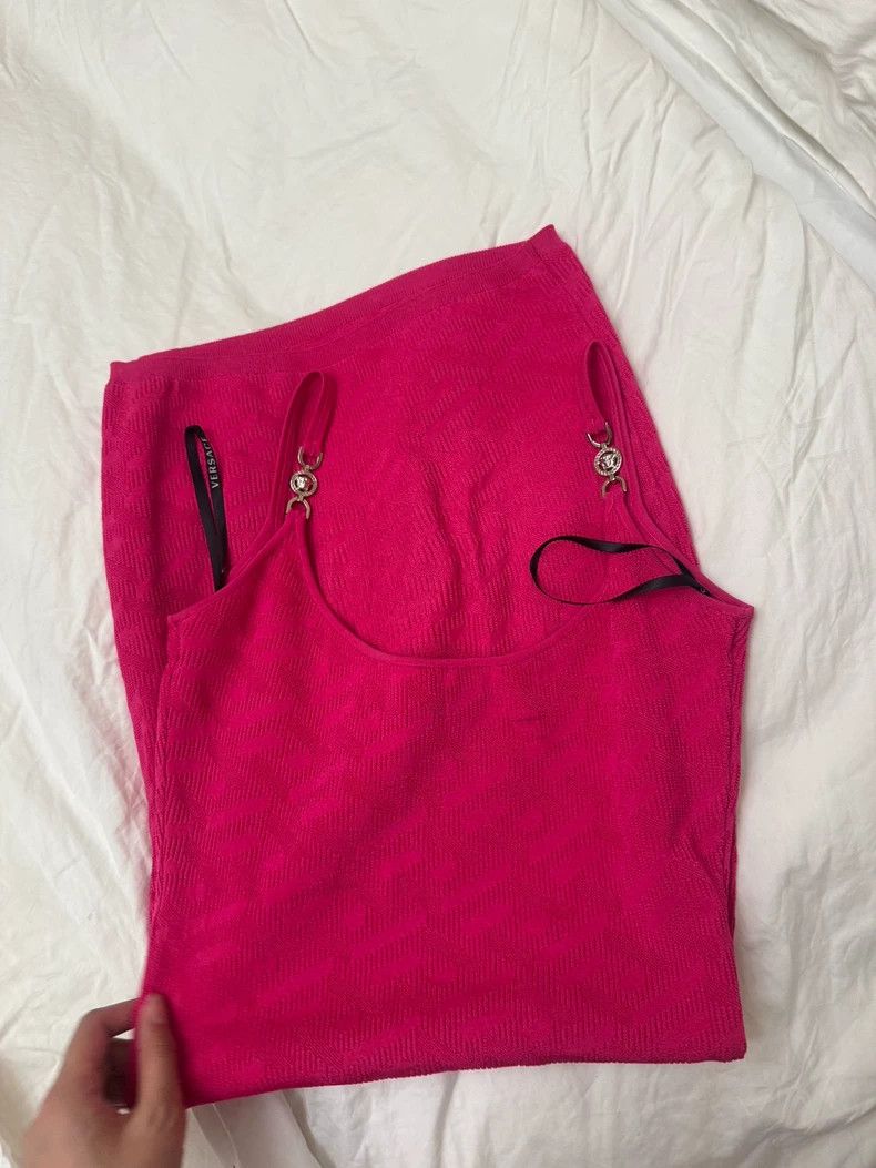 Versace Versace Rose red camisole dress Size S / US 4 / IT 40 - 9 Thumbnail