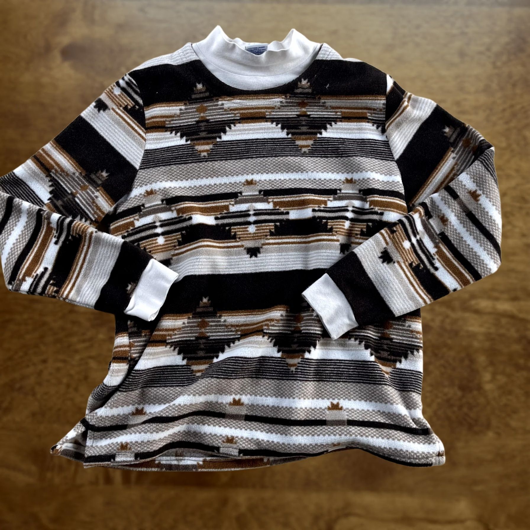 Blair Blair Sweater Womens Large Multicolor Aztec Fleece Mock Neck Pullover Size L / US 10 / IT 46 - 1 Thumbnail