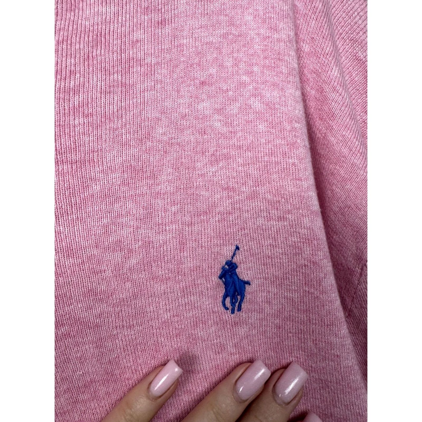 Polo Ralph Lauren Polo Ralph Lauren Mens V-neck Sweater XXL Pullover Cotton Pink Logo Size US XXL / EU 58 / 5 - 3 Thumbnail