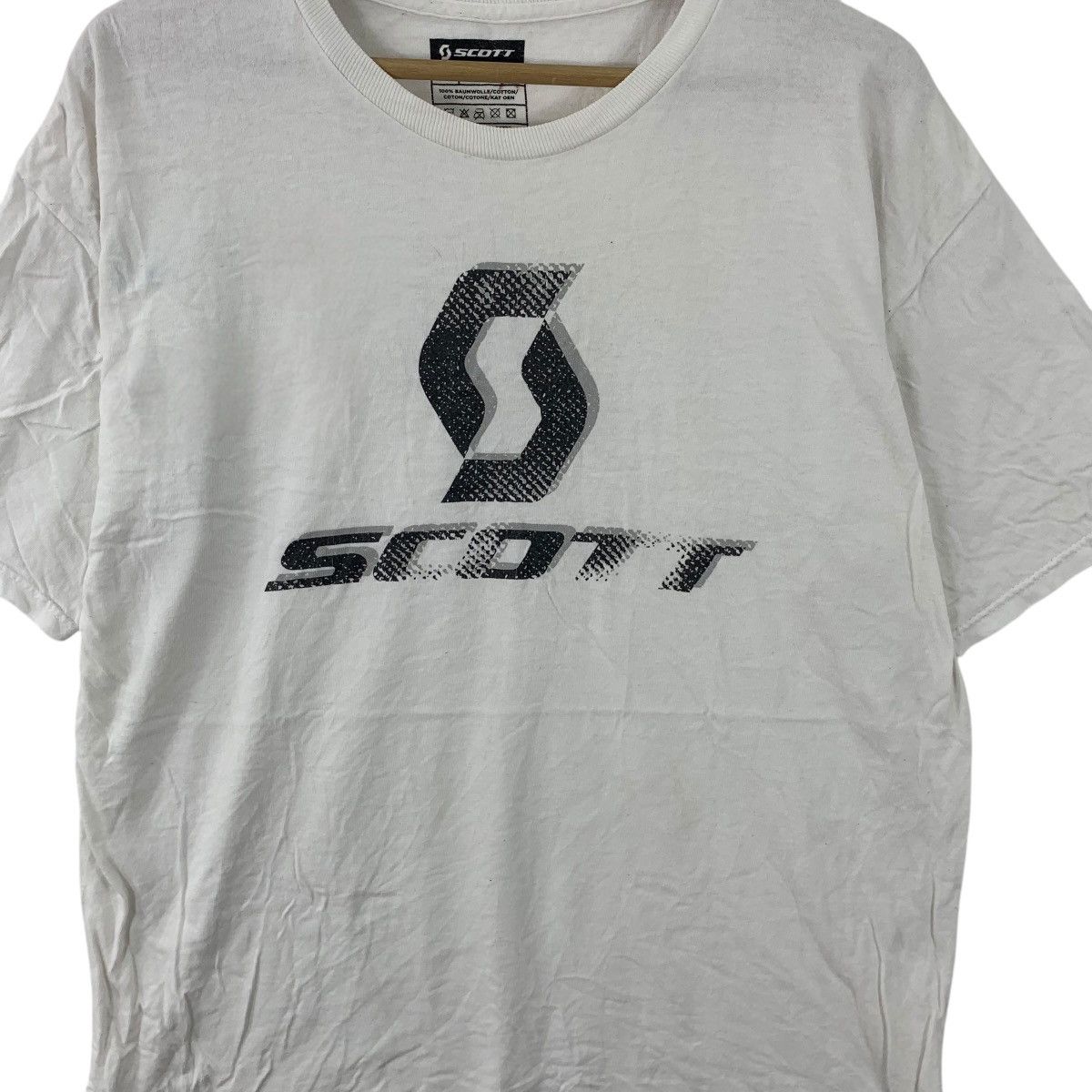Schott Vintage SCOTT SPORT Motion Logo Made In USA Tee Shirt Top Size US L / EU 52-54 / 3 - 3 Thumbnail