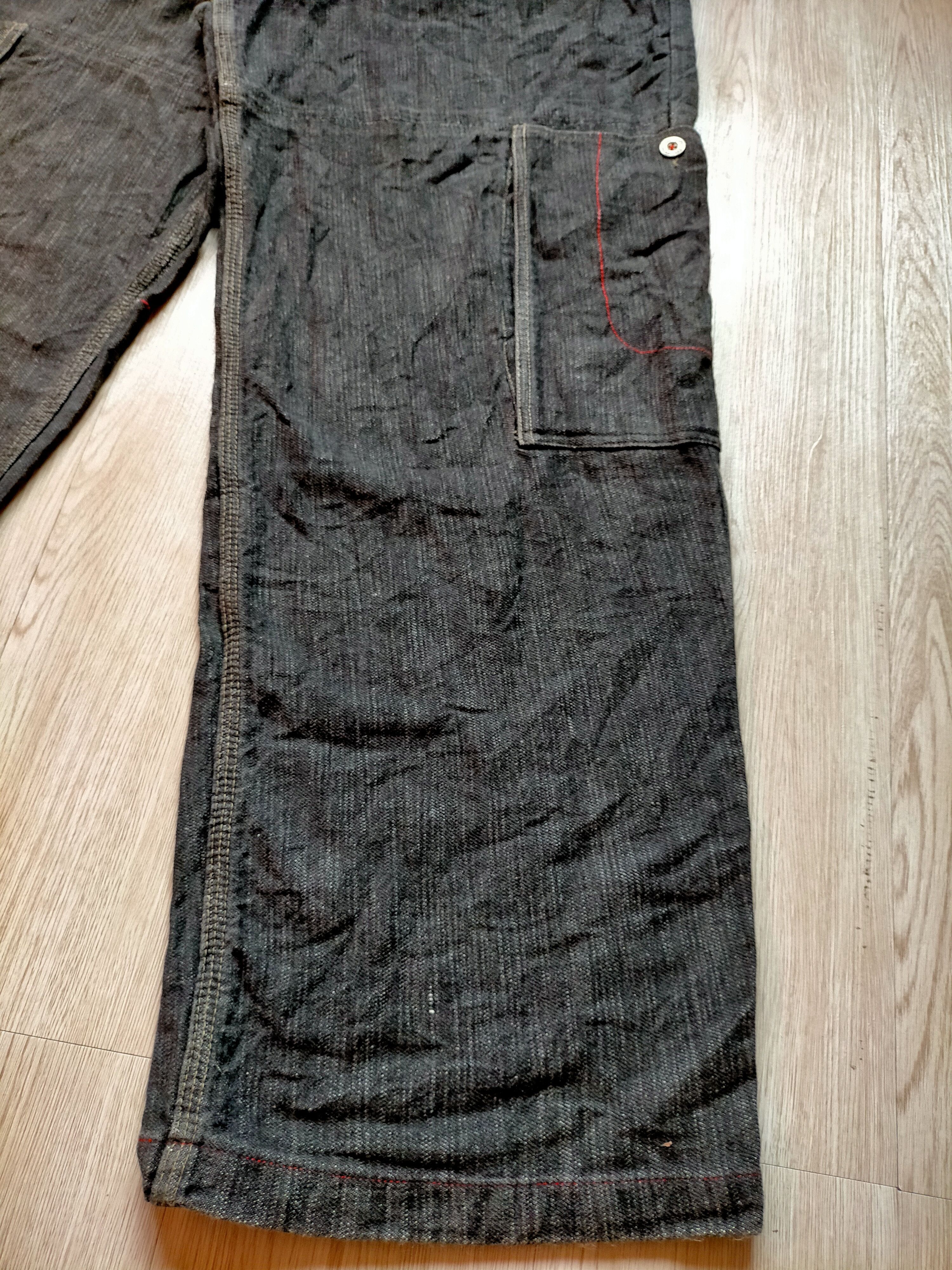 Vintage 1989 Baggy Soul Usa Embroidered Cargo Black Jeans