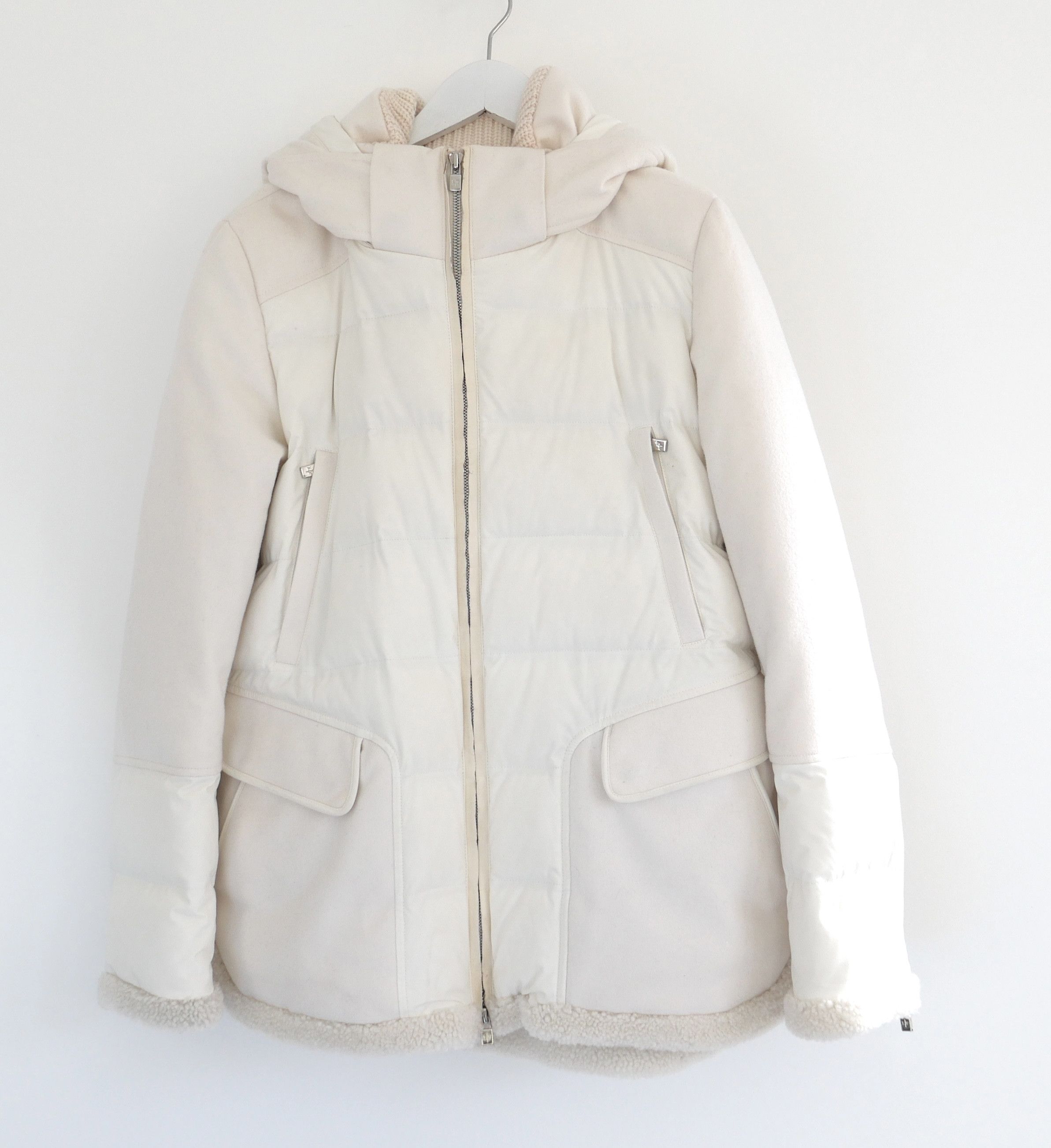Loro Piana Loro Piana Cashmere & Shearling Mix Puffer Padded Coat Size S / US 4 / IT 40 - 1 Thumbnail