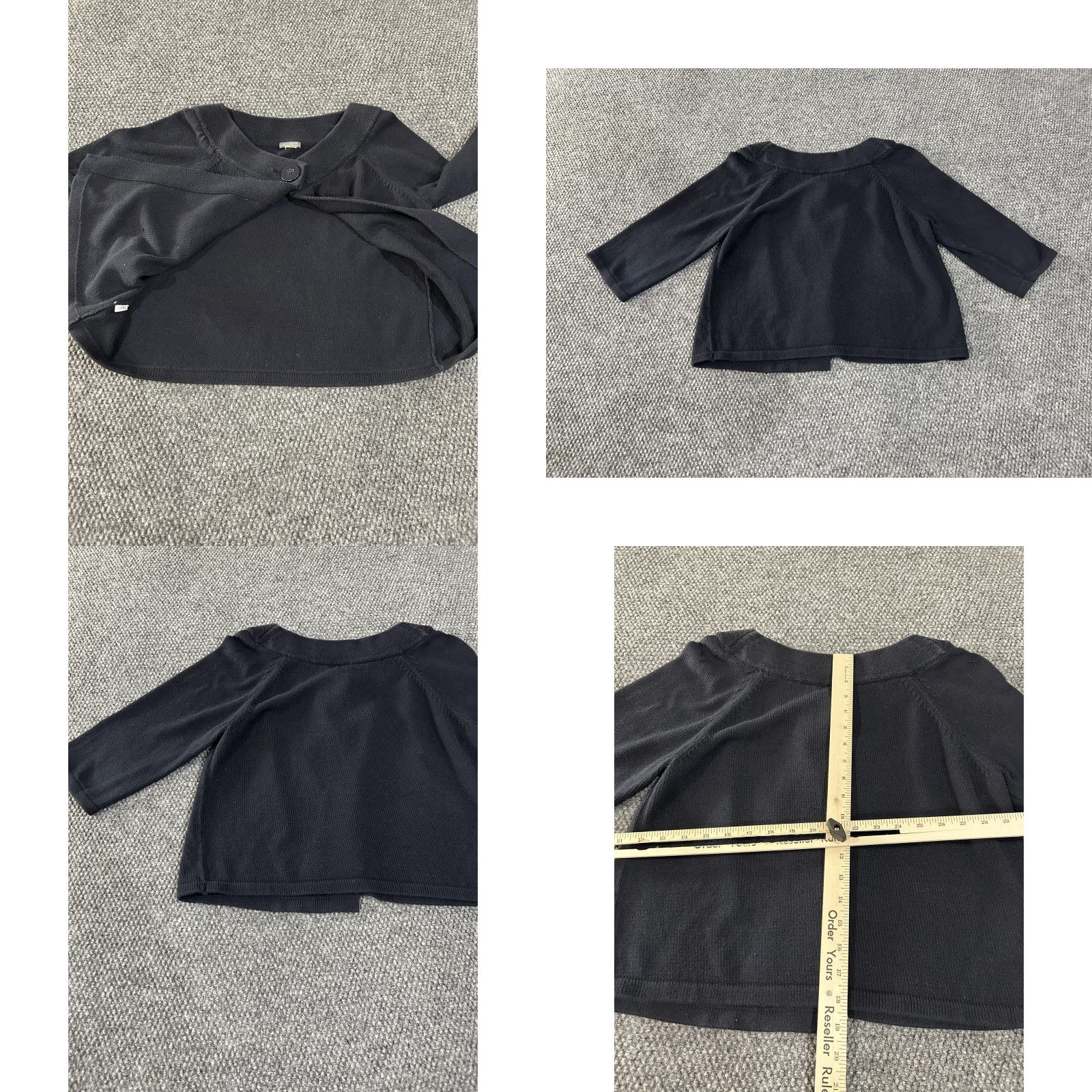 Ann Taylor Ann Taylor Cardigan Womens Small Black 3/4 Sleeve Single Button Knit Size M / US 6-8 / IT 42-44 - 8 Thumbnail