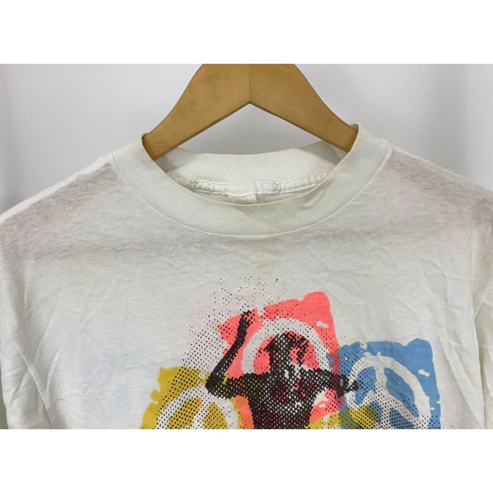 Logo 7 VTG 1989 Surf Peace Logo Wrap Print Single Stitch T-Shirt Size M USA Shirt Mens White Size US M / EU 48-50 / 2 - 3 Thumbnail