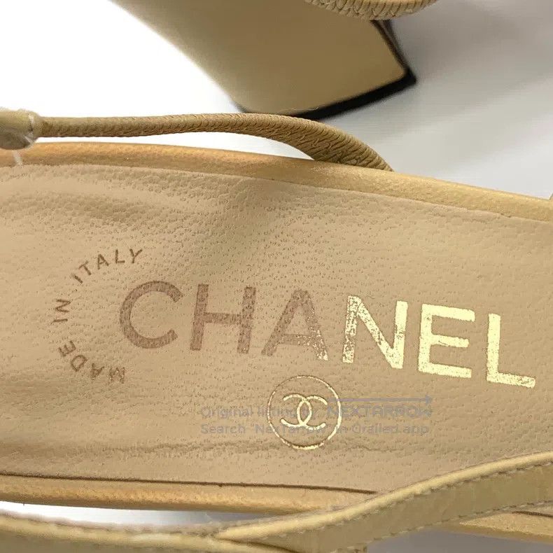 Chanel Chanel Colour-blocked leather high-heeled sandals Size US 5.5 / IT 35.5 - 7 Thumbnail