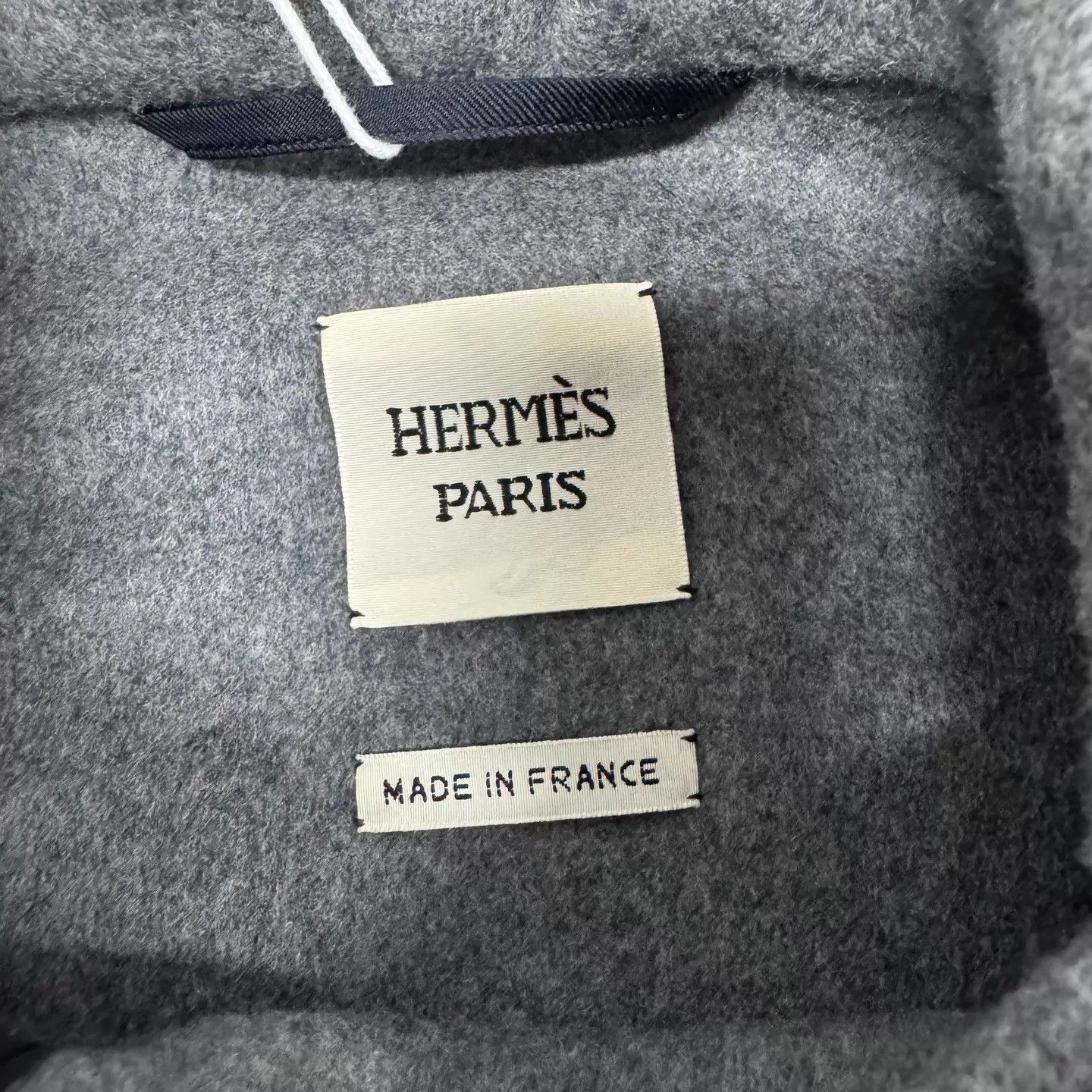 Hermes Hermes Gray Leather Patchwork Red Collar Short Wool Coat 36 Size XS / US 0-2 / IT 36-38 - 6 Thumbnail