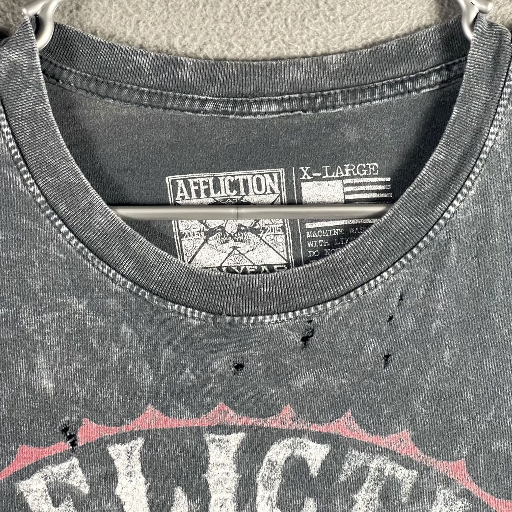 Affliction VINTAGE Affliction Shirt Mens XL Black Ten Year Anniversary Live Fast Tee 2015 Size US XL / EU 56 / 4 - 7 Thumbnail