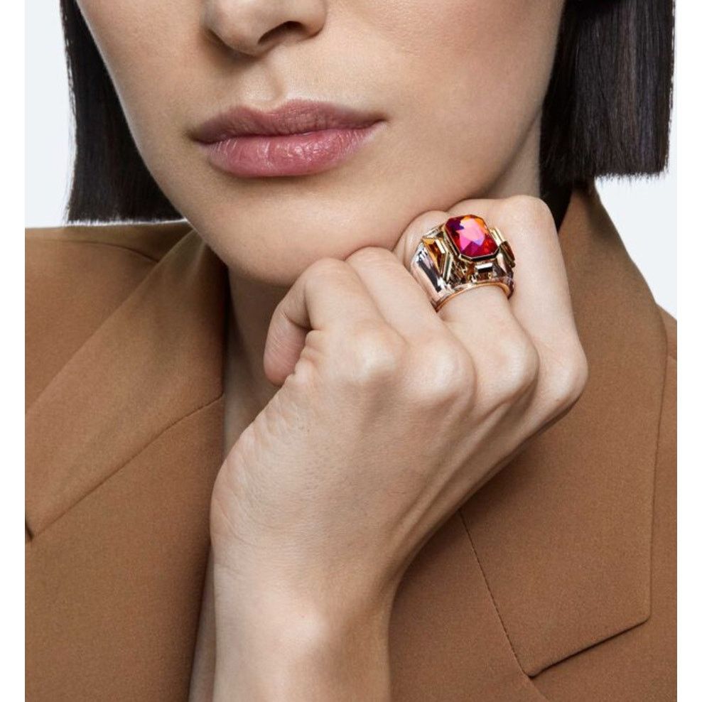 Swarovski Swarovski Chroma Cocktail Ring Pink and Gold 60 - 9 USA Size ONE SIZE - 8 Thumbnail