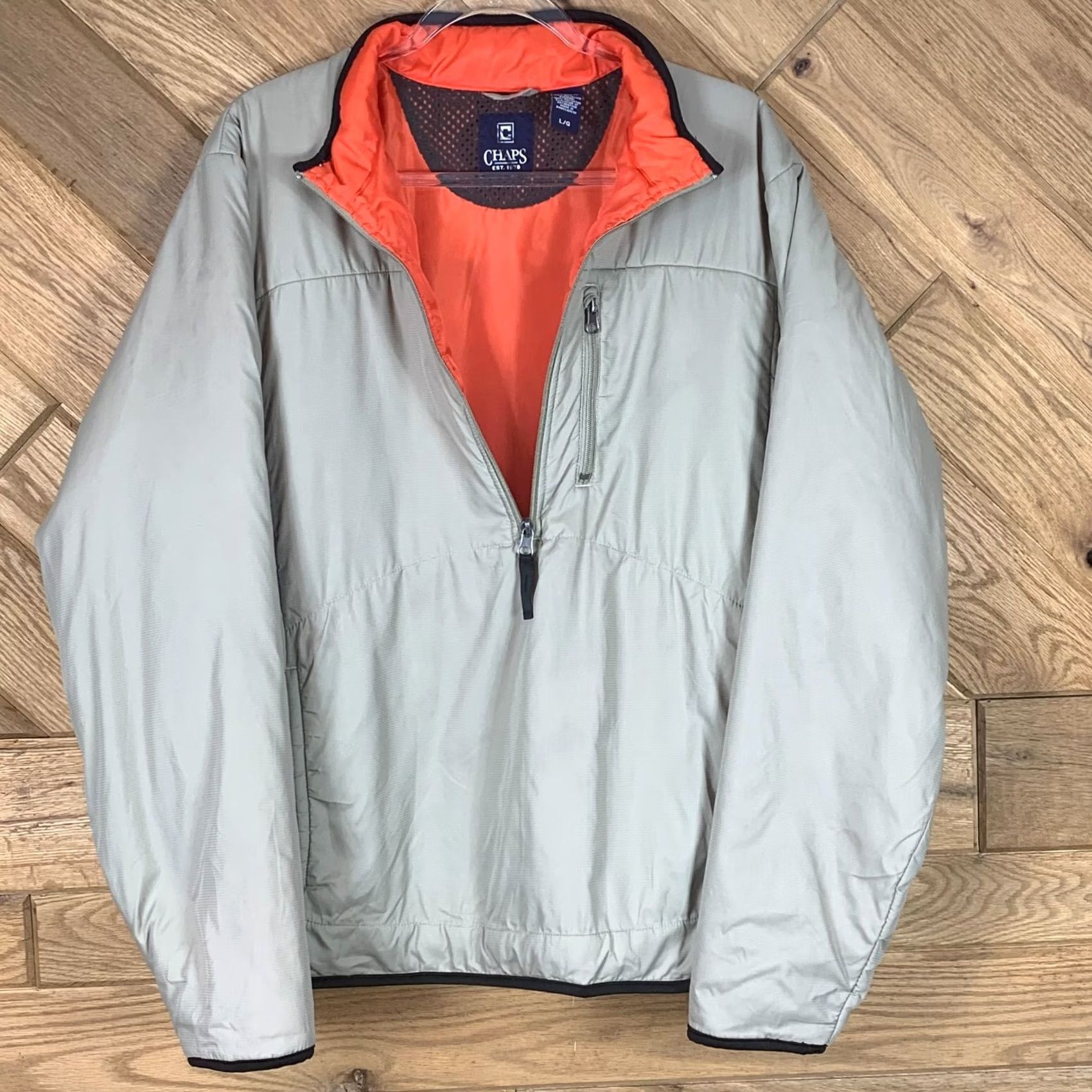 Chaps Chaps Jacket Mens Size L Sand Windbreaker Pullover 1/2 Zip Long Sleeve Pockets Size US L / EU 52-54 / 3 - 6 Thumbnail