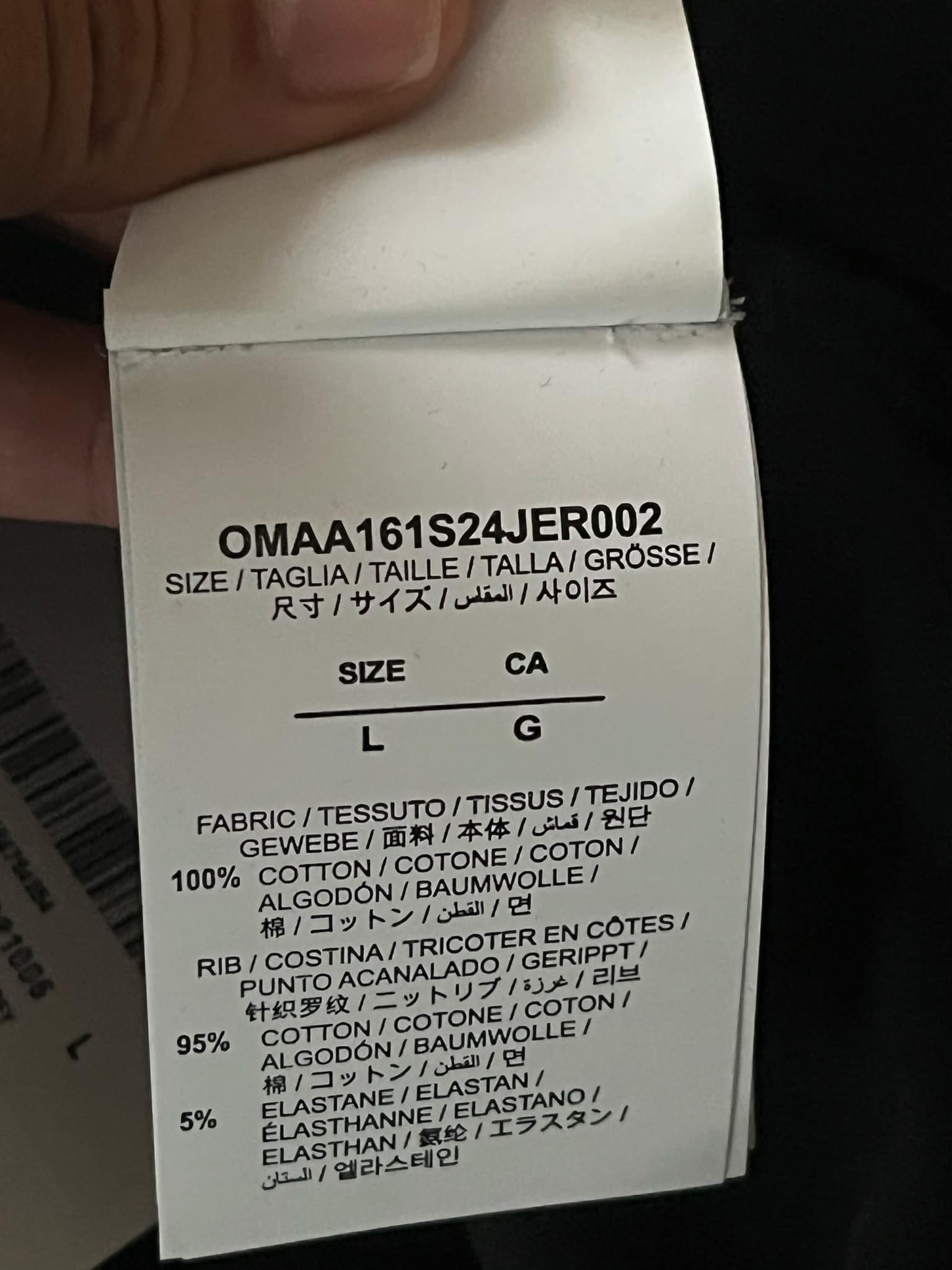 Off-White scan arr over s s tee Size US L / EU 52-54 / 3 - 9 Thumbnail