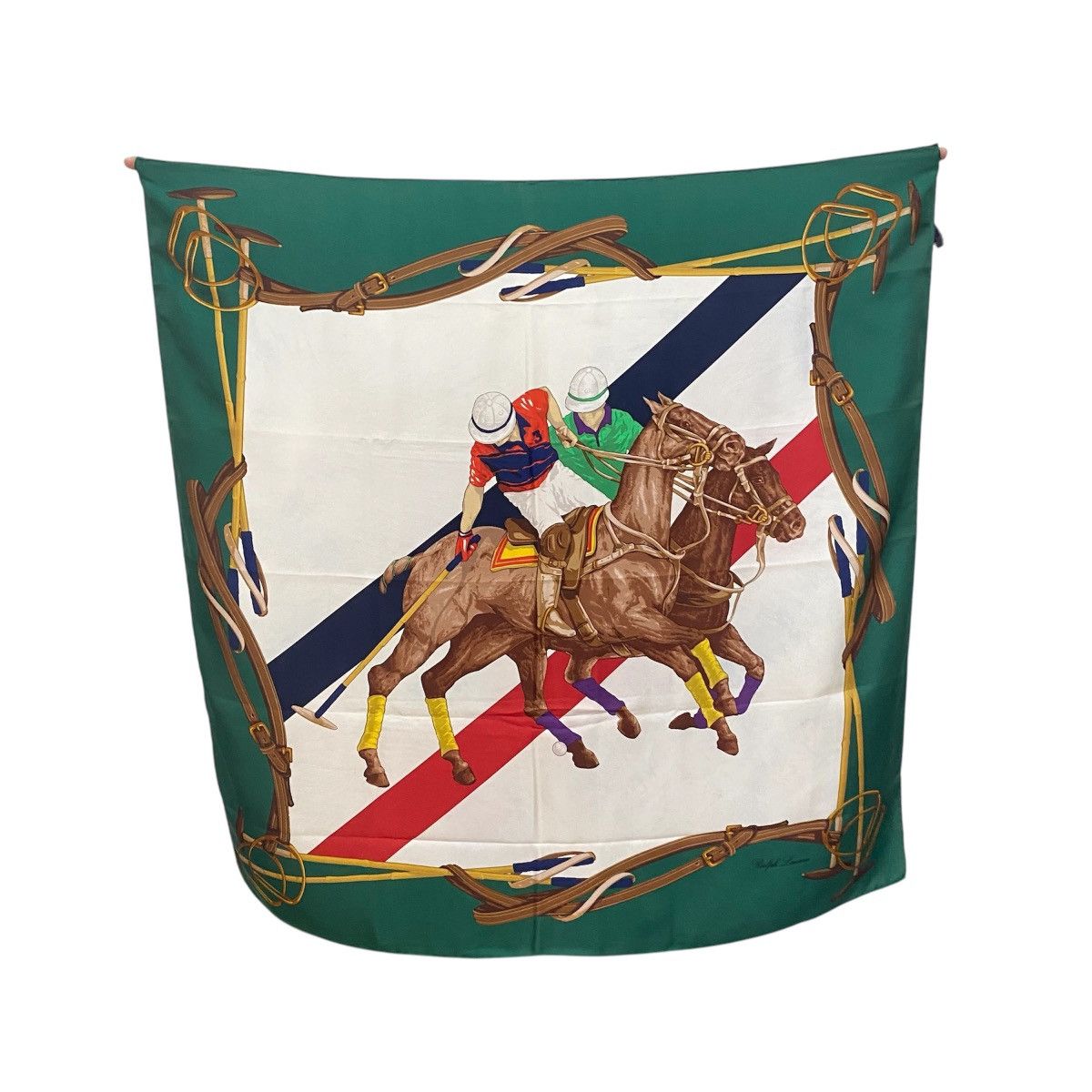 Ralph Lauren VINTAGE‼️Ralph Lauren Equestrian Silk Scarf Size ONE SIZE - 1 Thumbnail