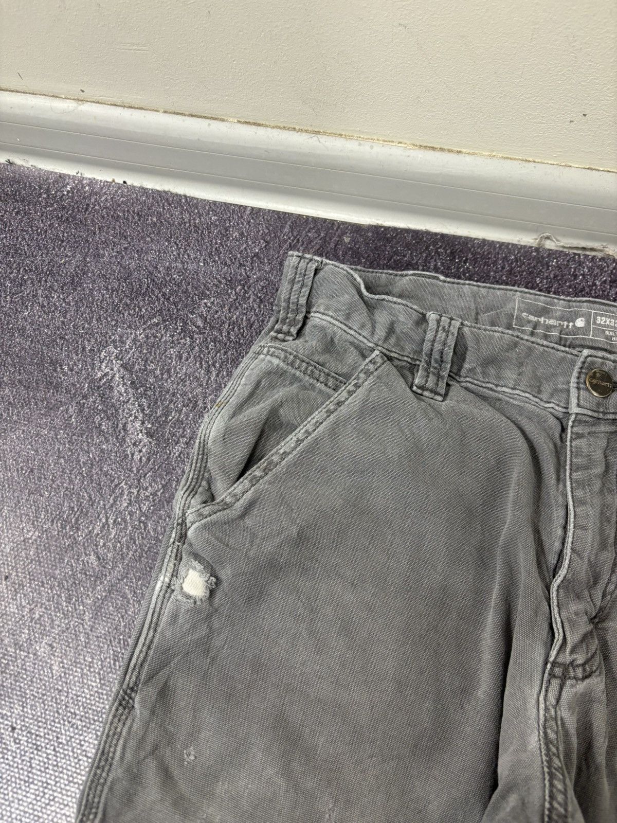 Carhartt Vintage Carhartt USA Relaxed Fit Gray Canvas Work Pants Size US 32 / EU 48 - 13 Thumbnail